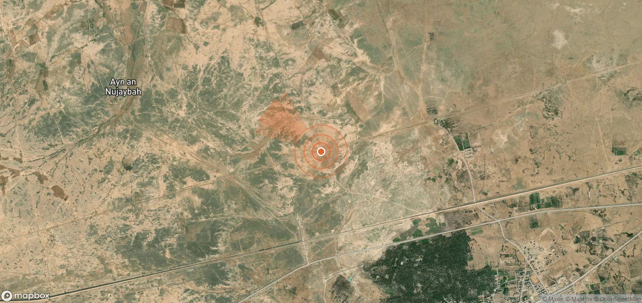 Mapa satelital de plumas de metano en Irak