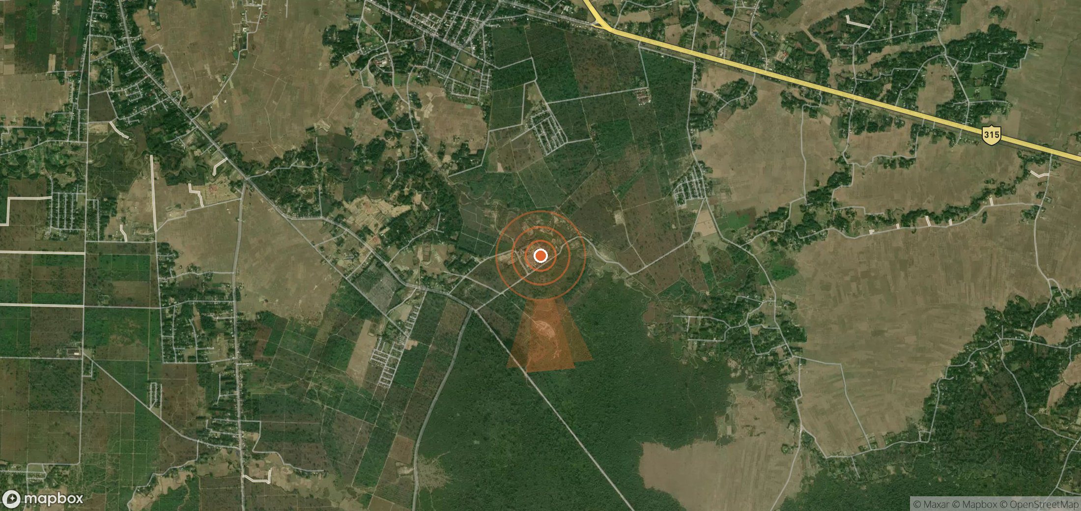 Mapa satelital de plumas de metano en India