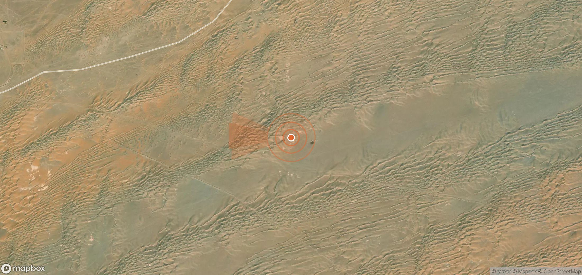 Satellite map of methane plume locations in Yemen