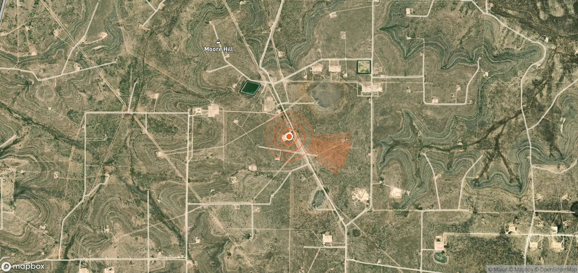 Mapa satelital de plumas de metano en Estados Unidos