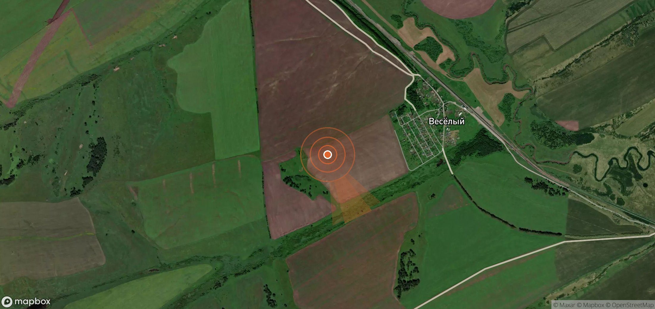 Satellite map of methane plume locations in Russia