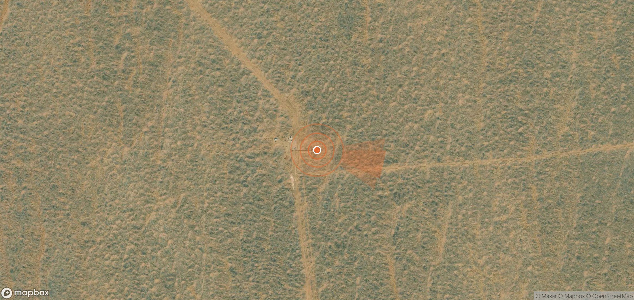 Mapa satelital de plumas de metano en Turkmenistán