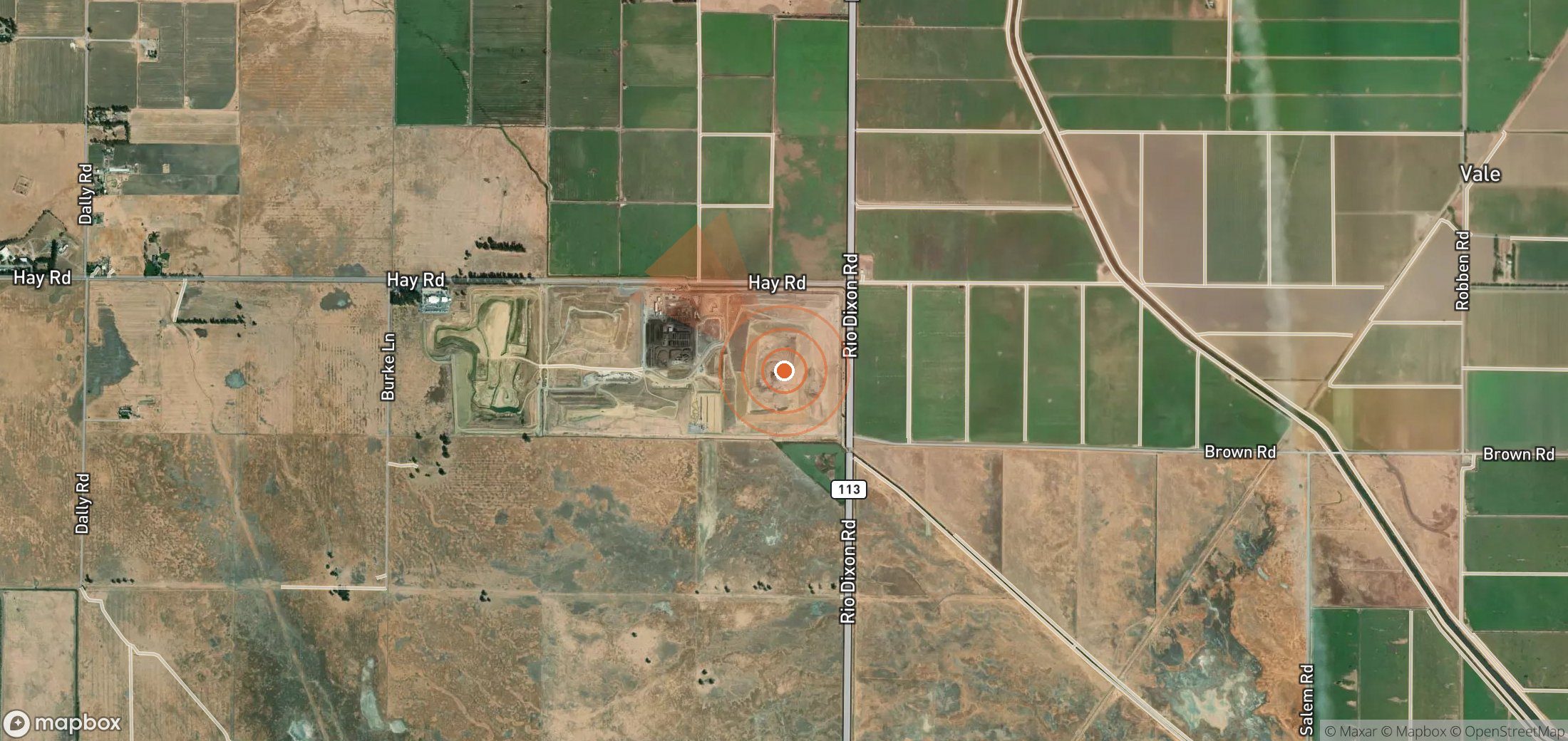 Satellite map of methane plume locations in United States