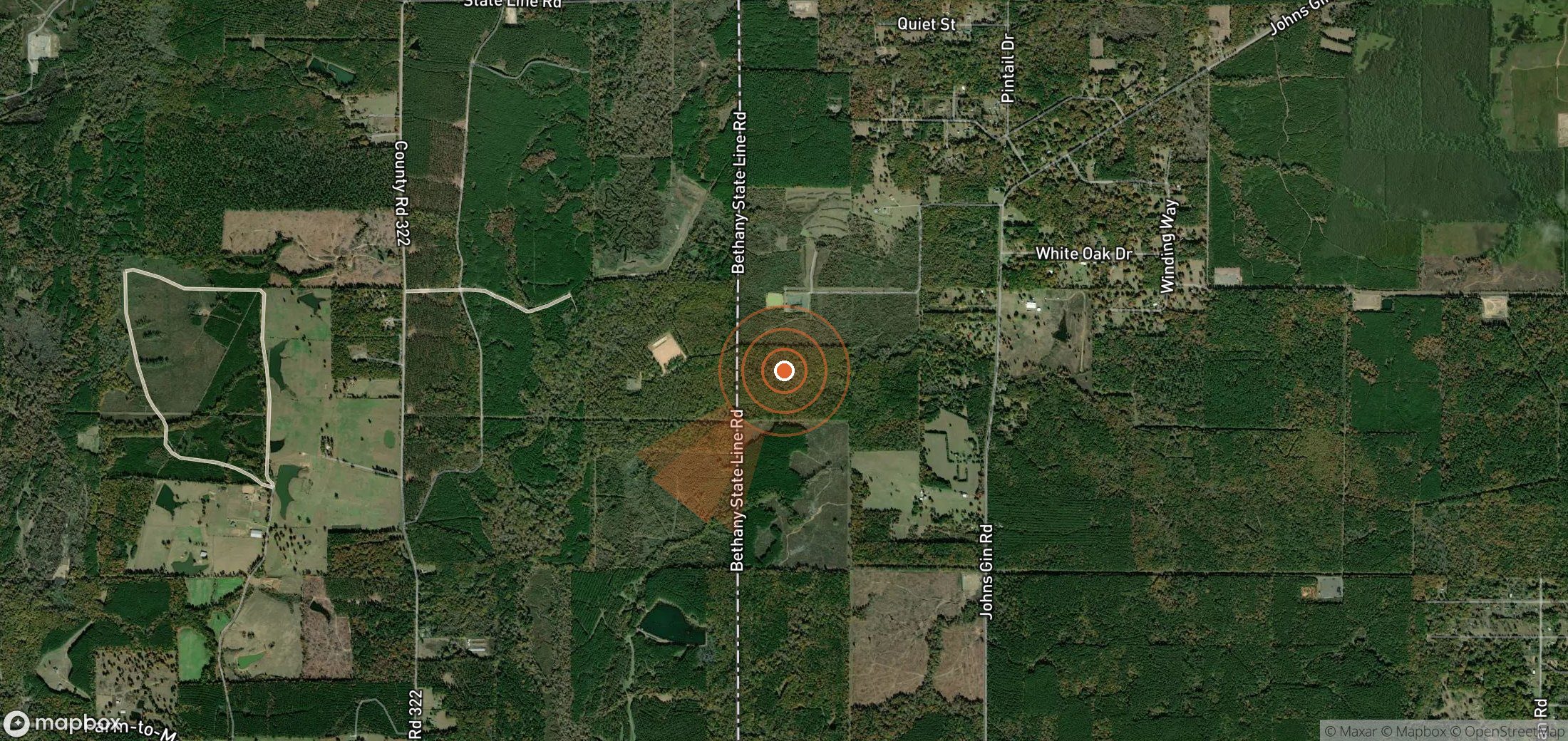 Satellite map of methane plume locations in United States