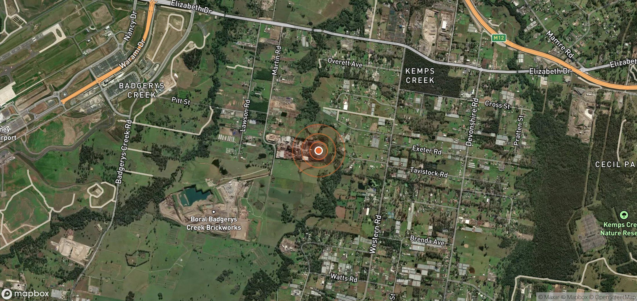 Satellite map of methane plume locations in Australia