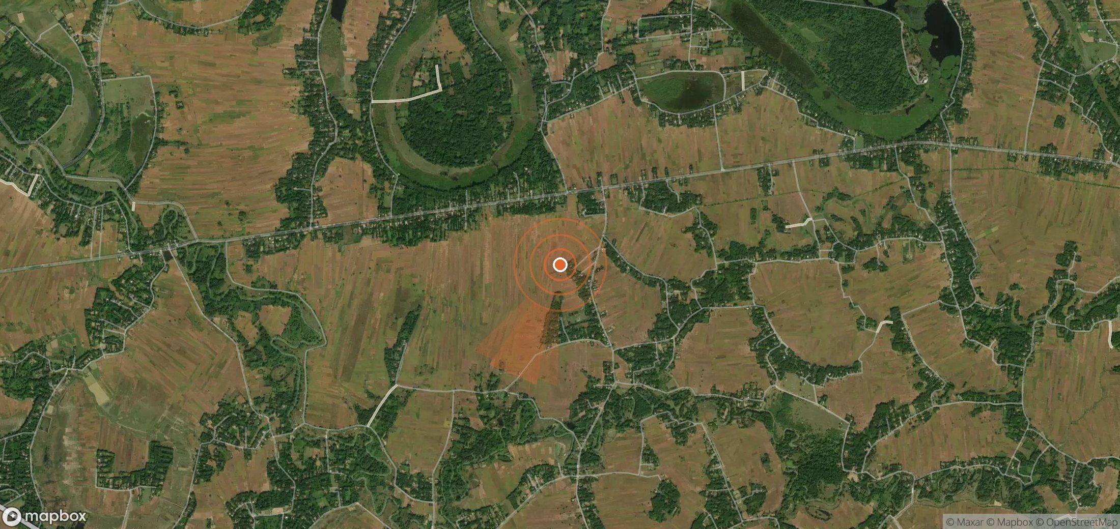Satellite map of methane plume locations in India