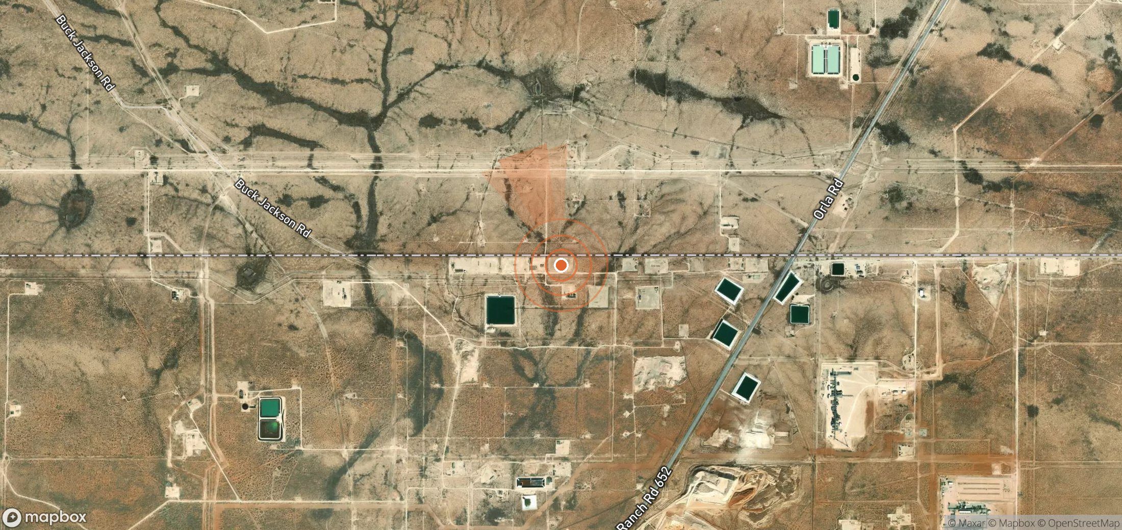 Mapa satelital de plumas de metano en Estados Unidos