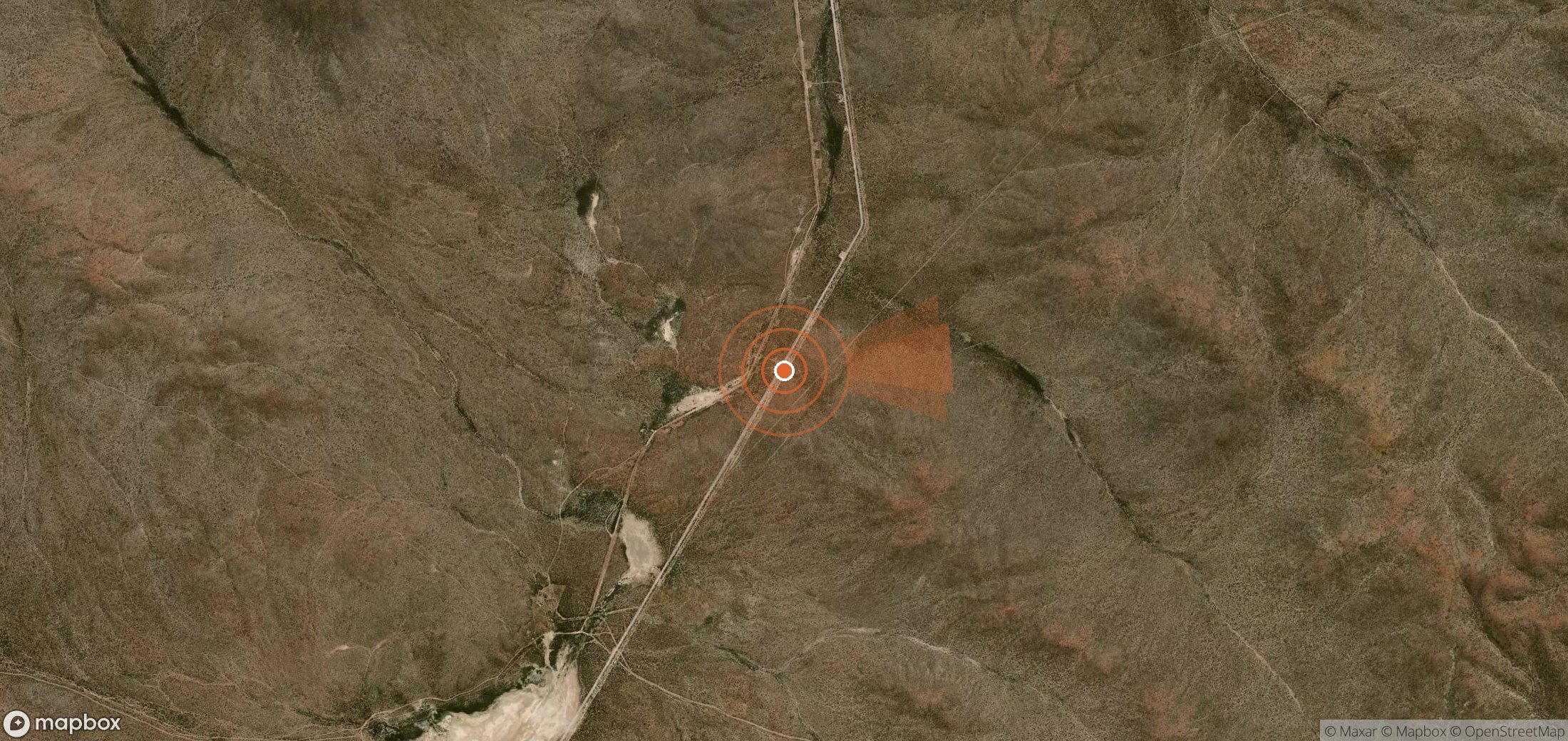Mapa satelital de plumas de metano en Argentina