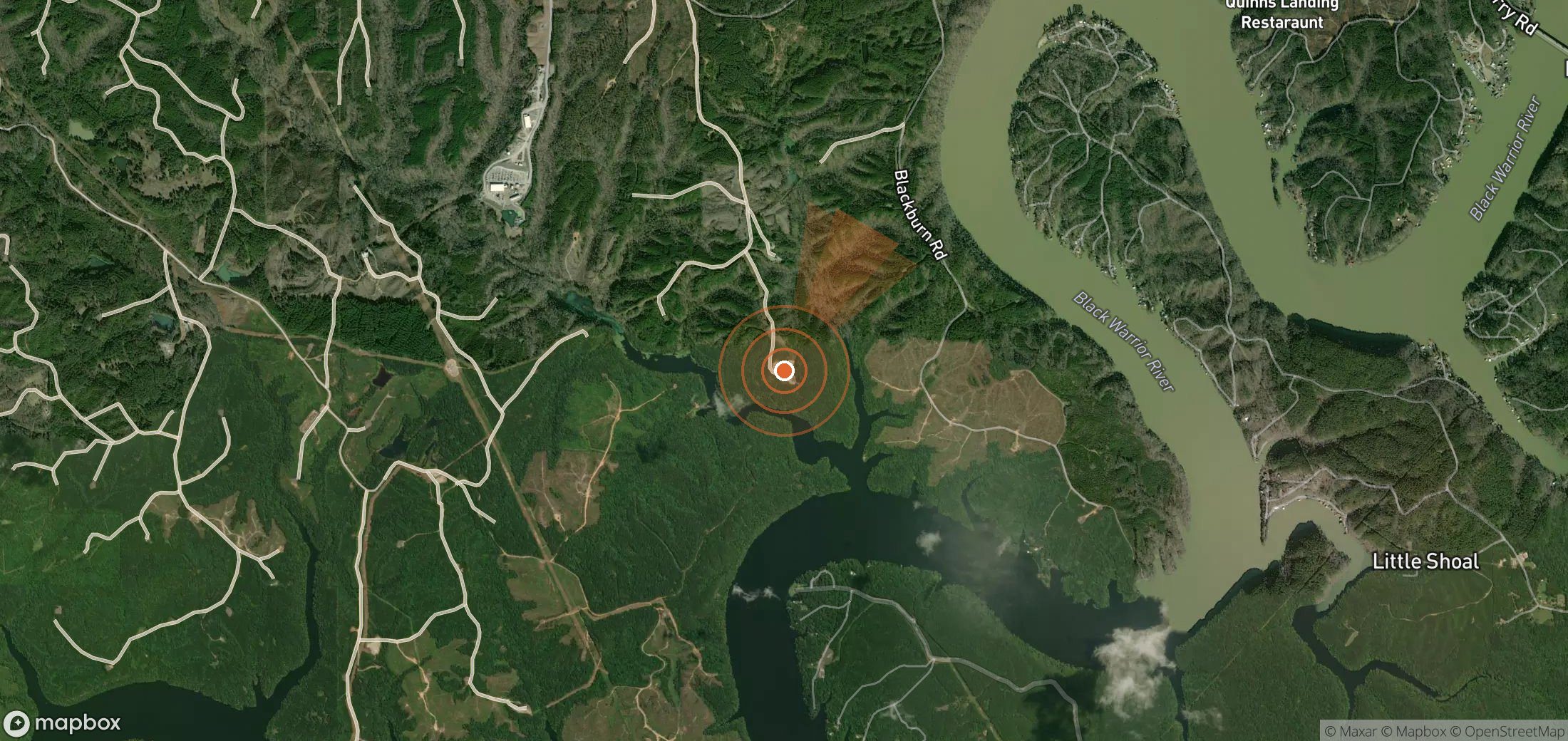 Mapa satelital de plumas de metano en Estados Unidos