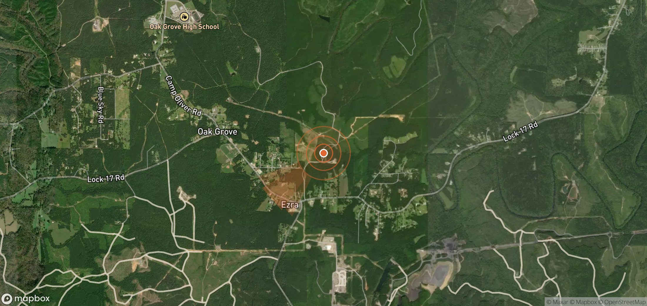 Satellite map of methane plume locations in United States