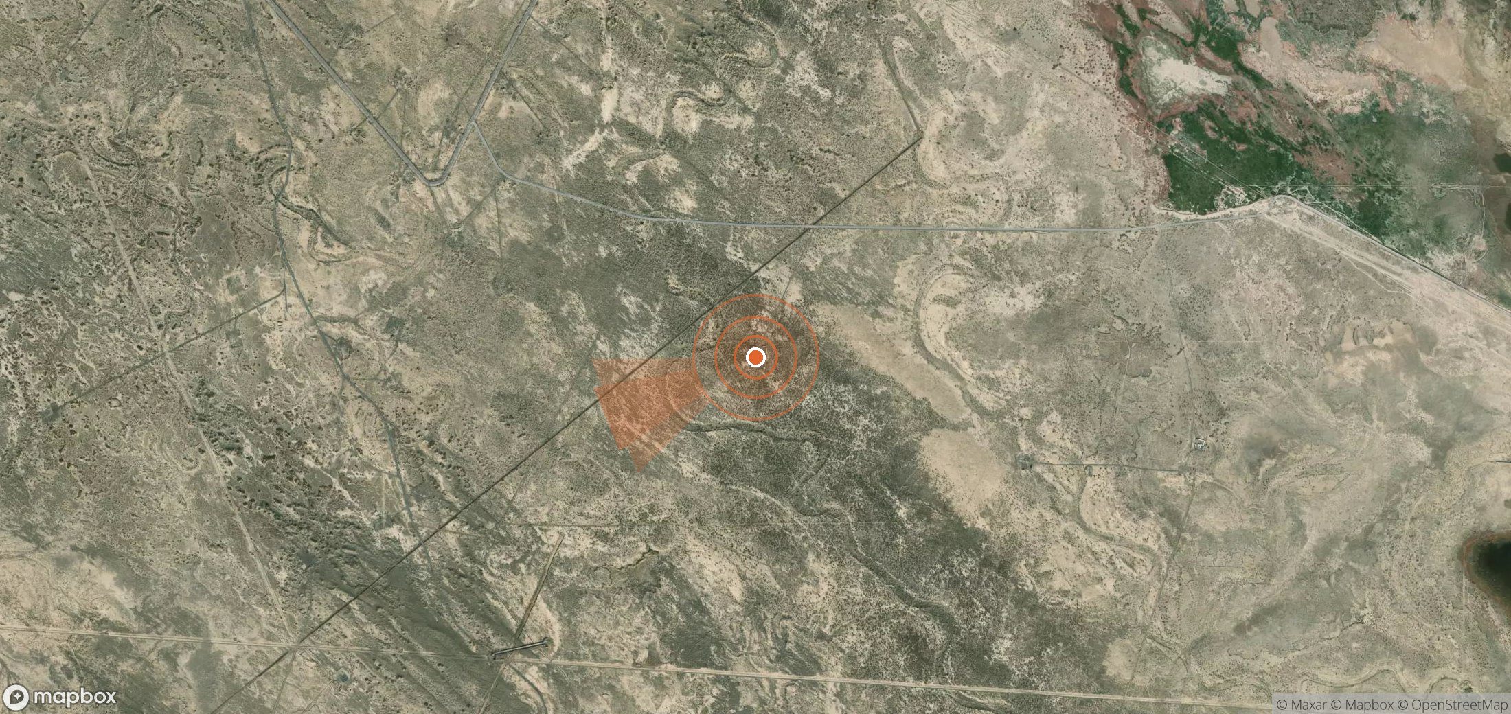 Mapa satelital de plumas de metano en China