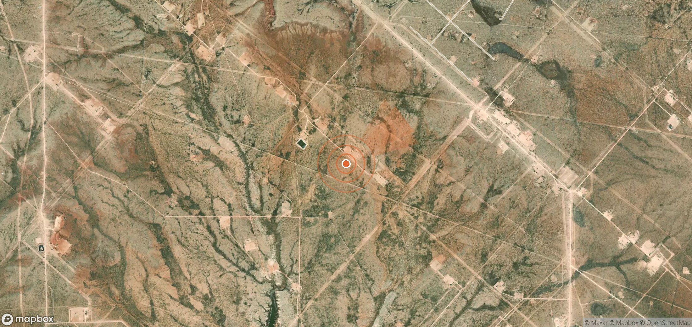 Satellite map of methane plume locations in United States