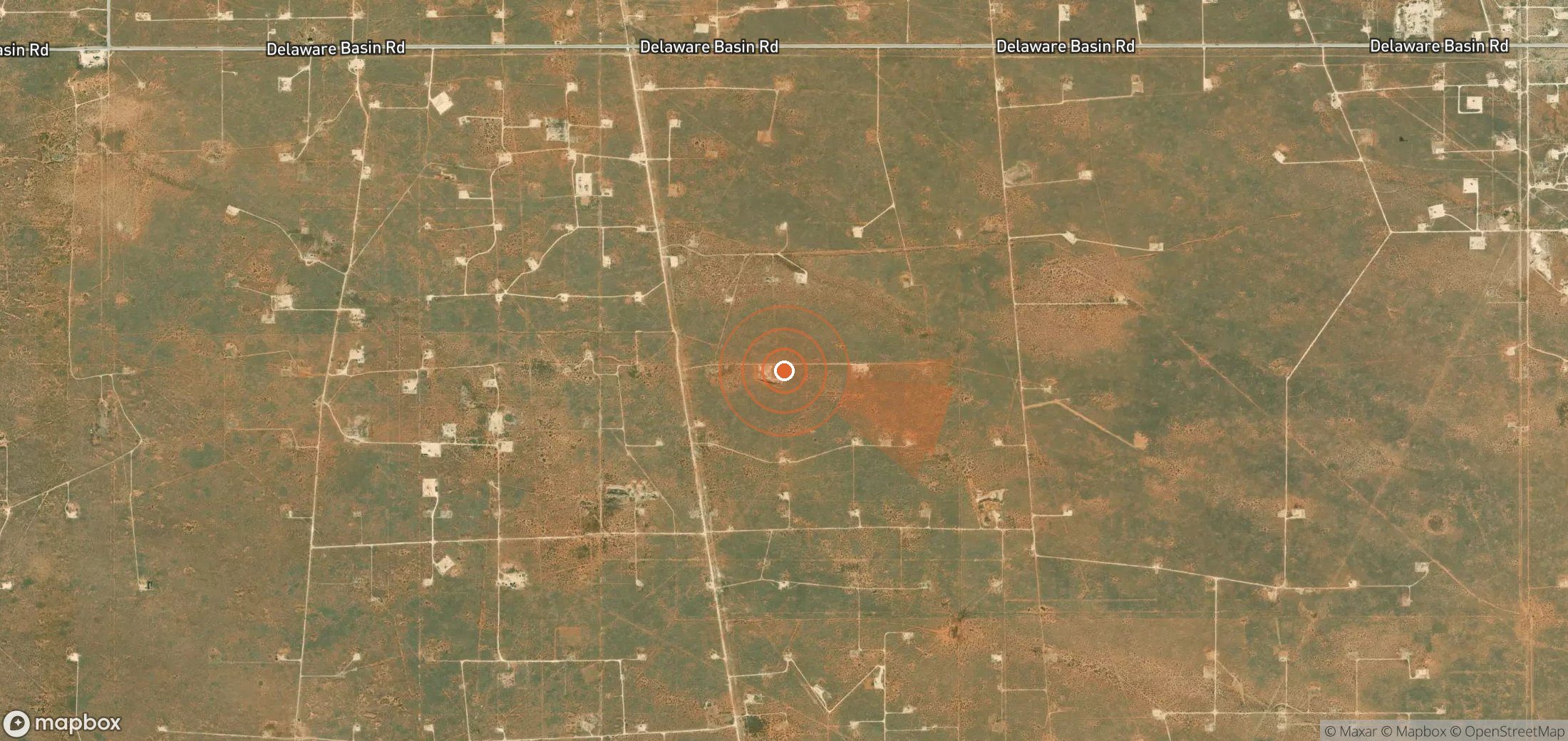 Satellite map of methane plume locations in United States