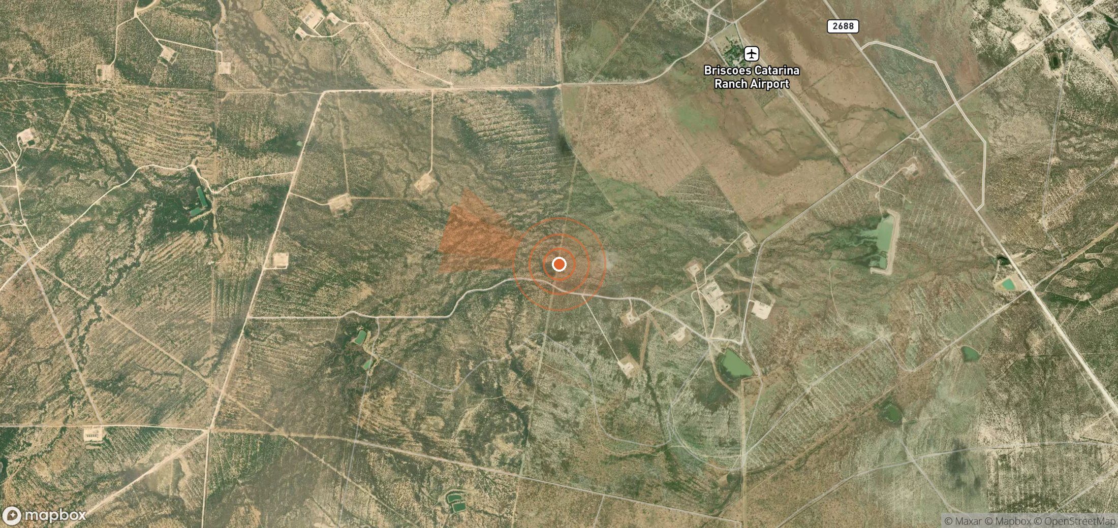 Mapa satelital de plumas de metano en Estados Unidos