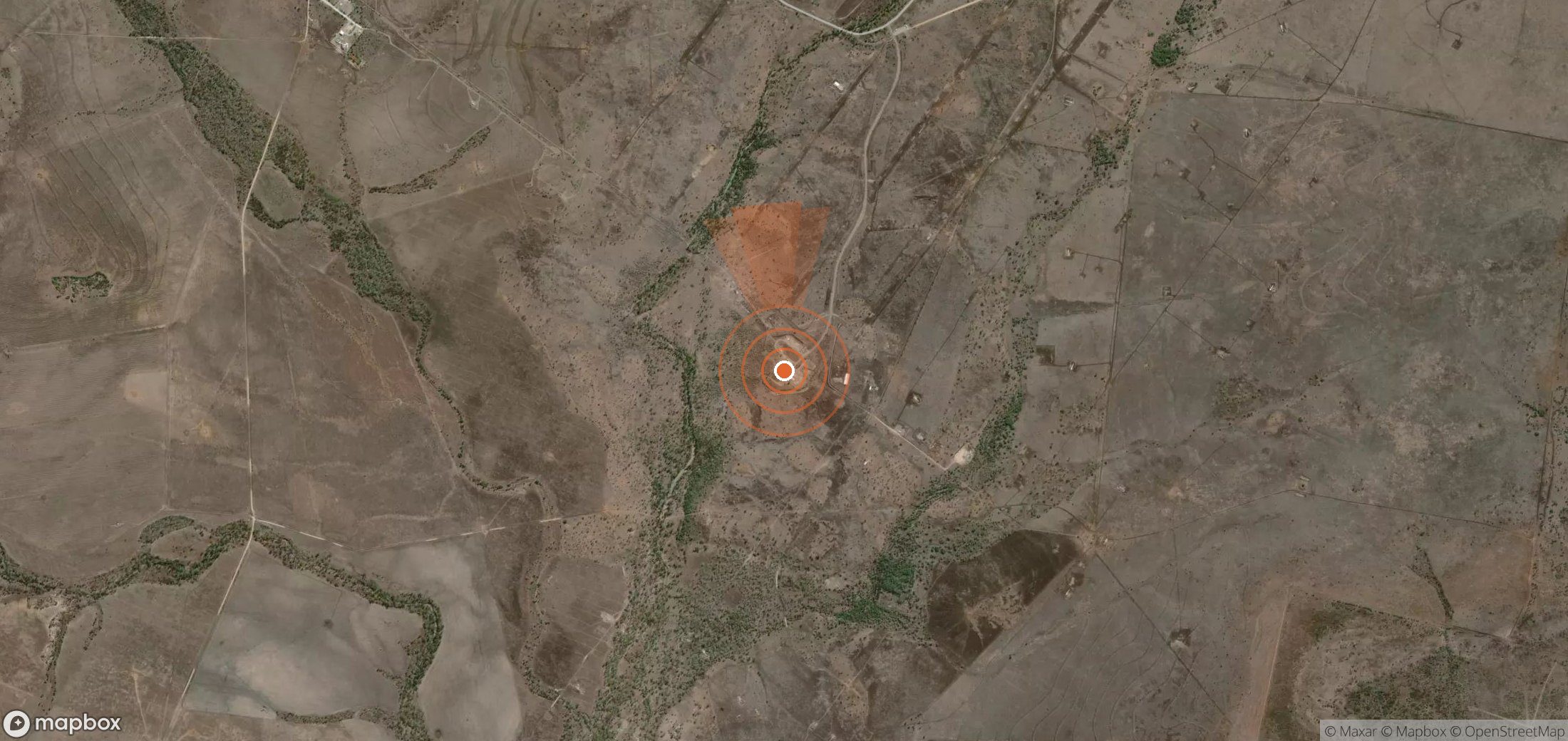 Satellite map of methane plume locations in Australia