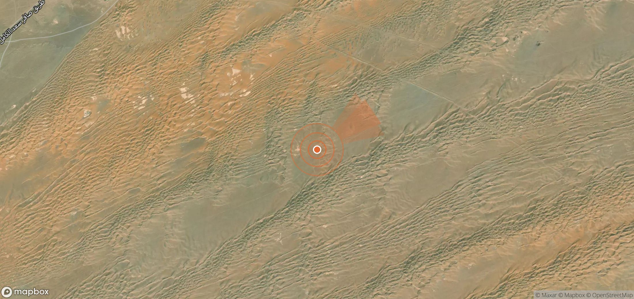 Satellite map of methane plume locations in Yemen