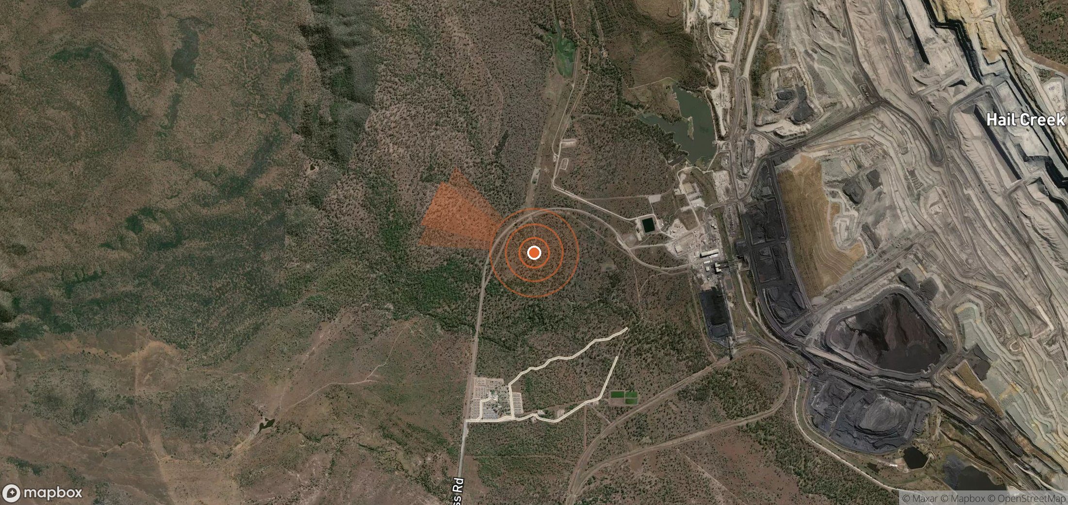 Satellite map of methane plume locations in Australia