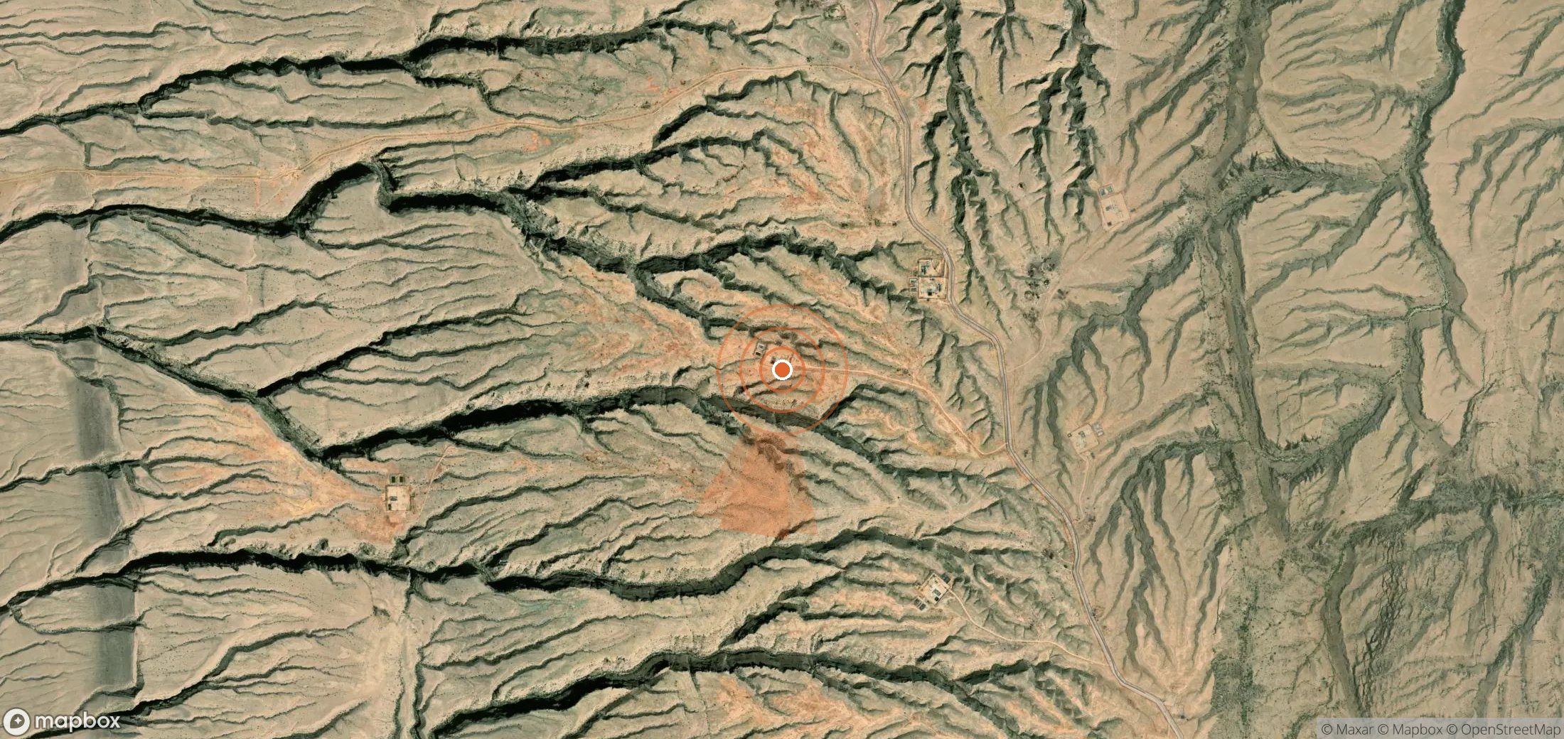 Satellite map of methane plume locations in Pakistan