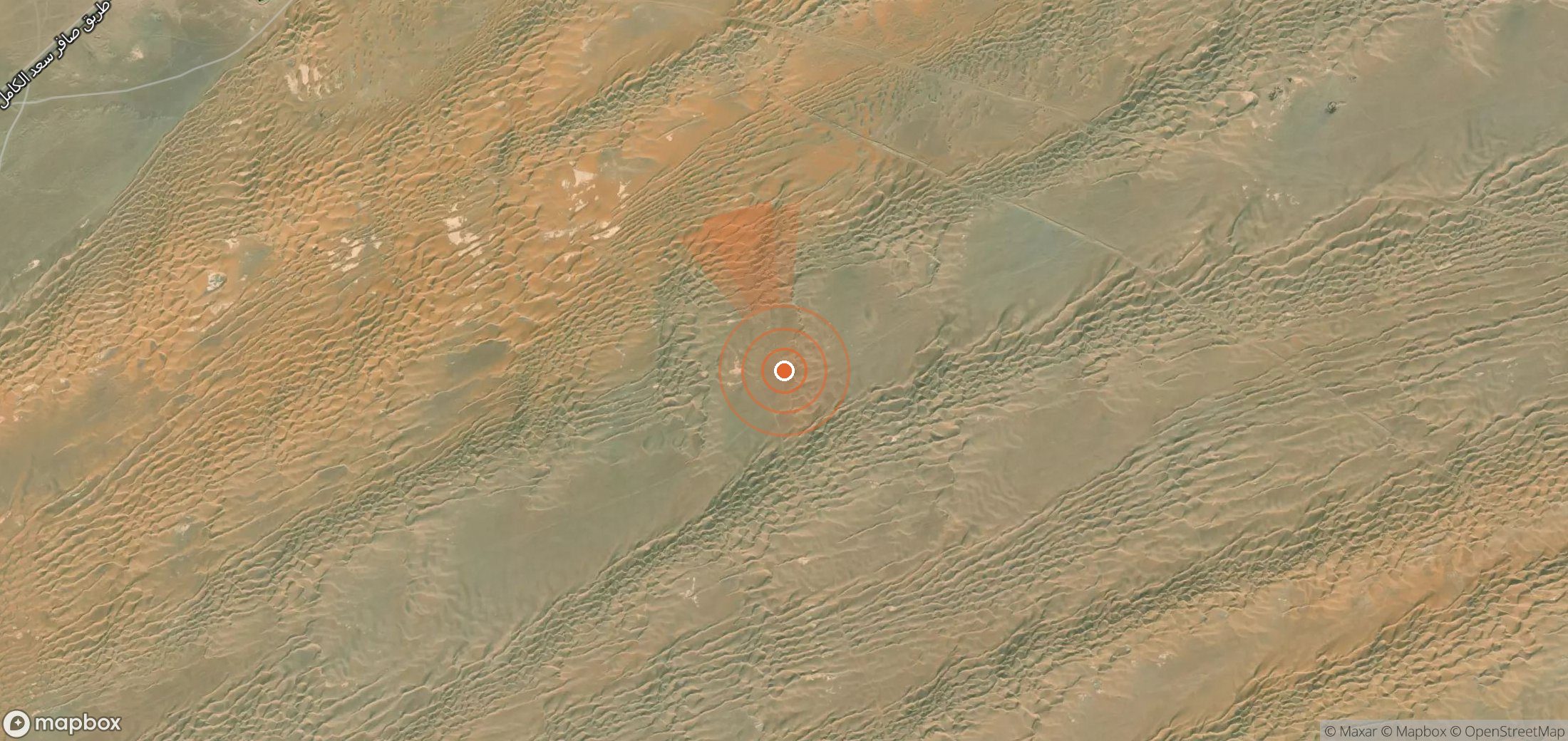 Mapa satelital de plumas de metano en Yemen