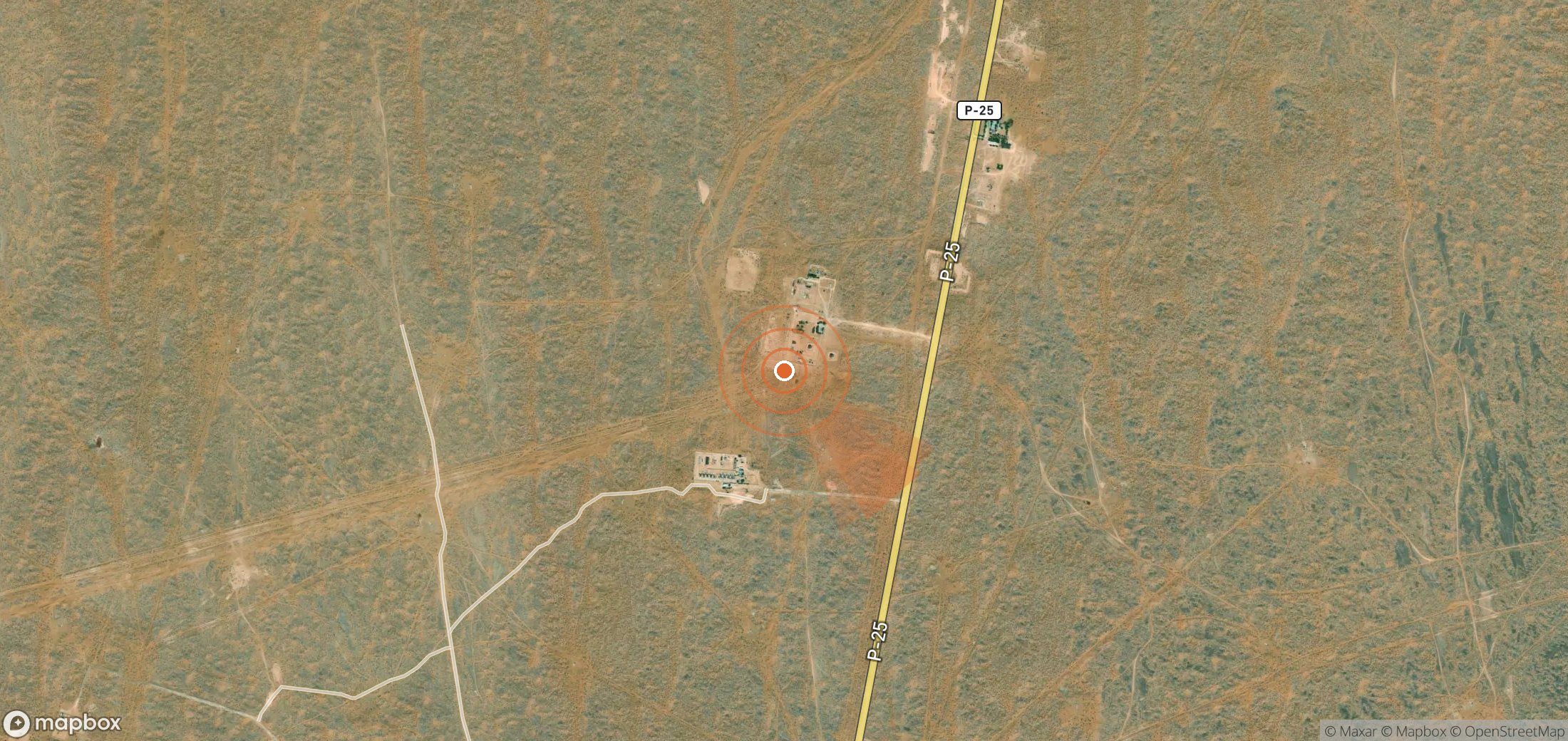 Mapa satelital de plumas de metano en Turkmenistán