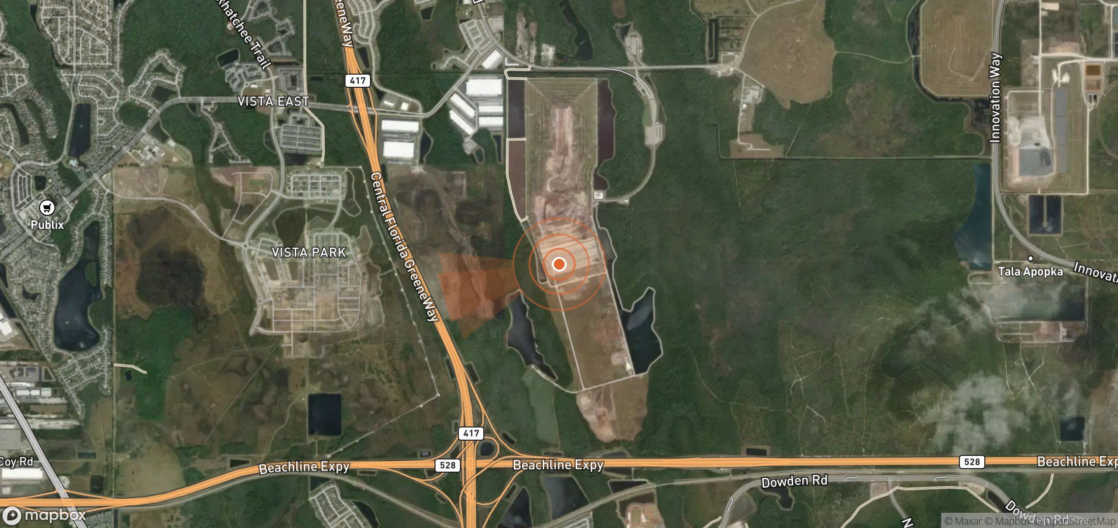 Satellite map of methane plume locations in United States