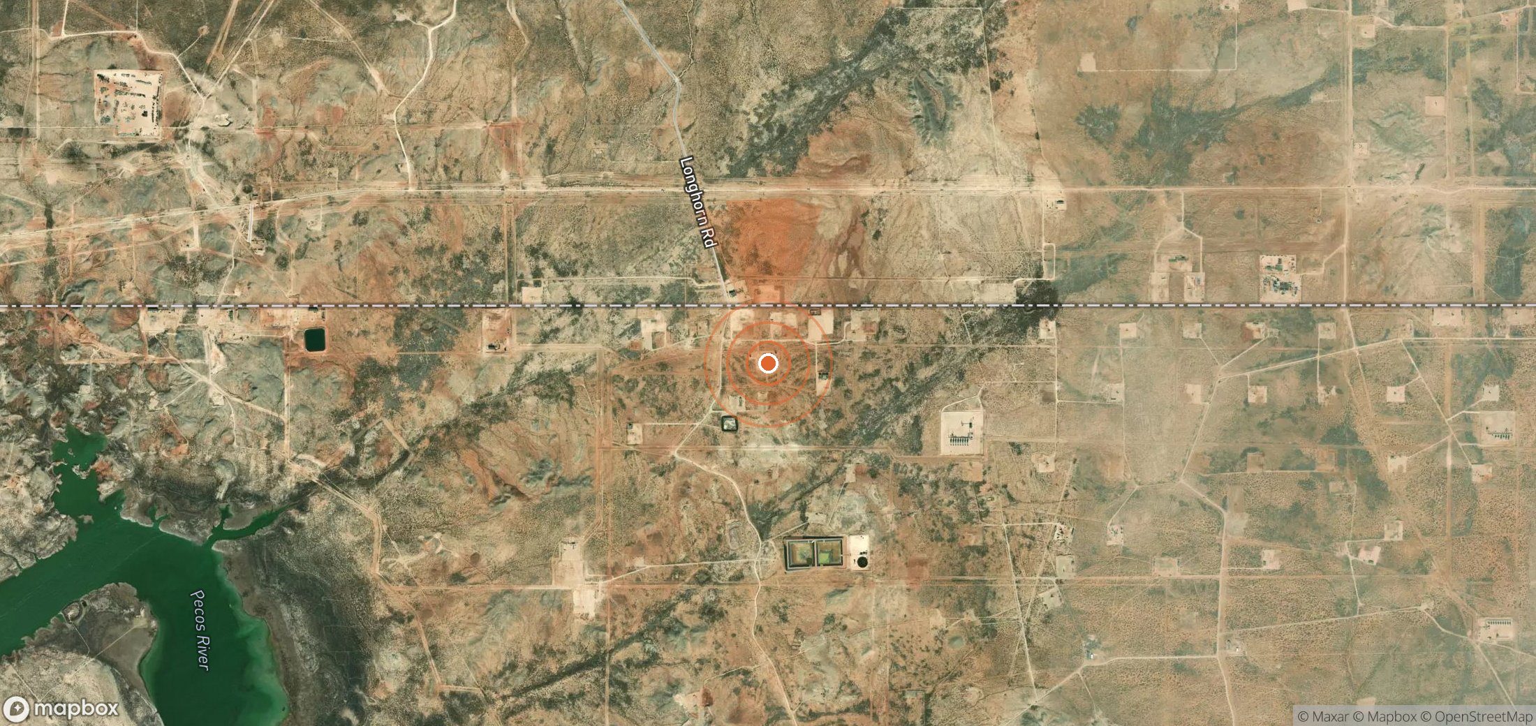 Mapa satelital de plumas de metano en Estados Unidos
