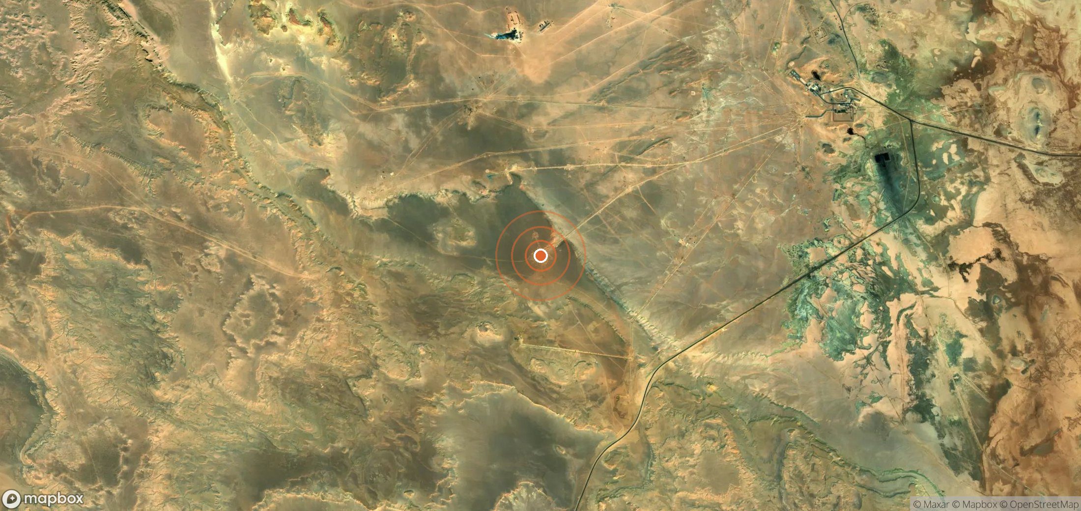 Mapa satelital de plumas de metano en Libia