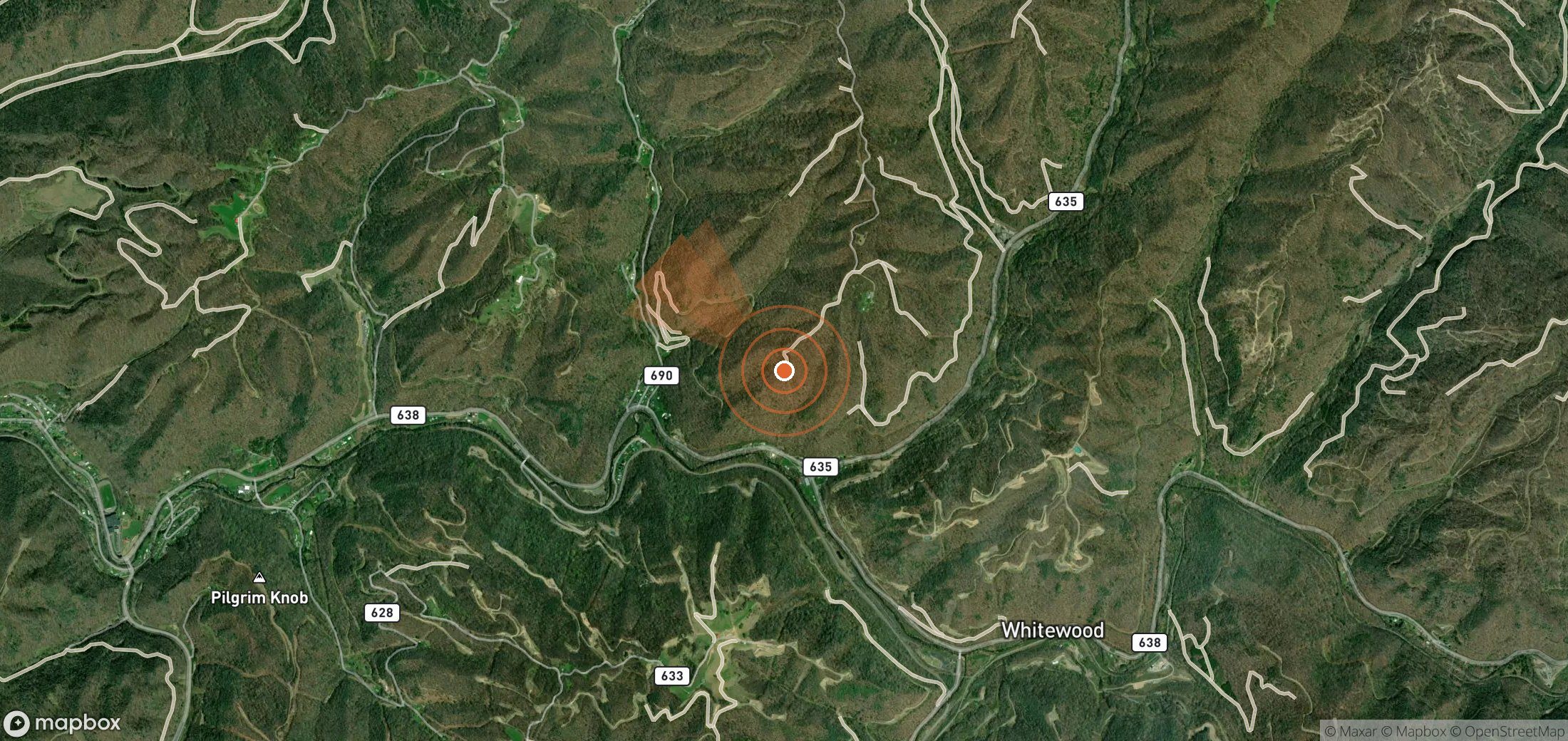 Mapa satelital de plumas de metano en Estados Unidos
