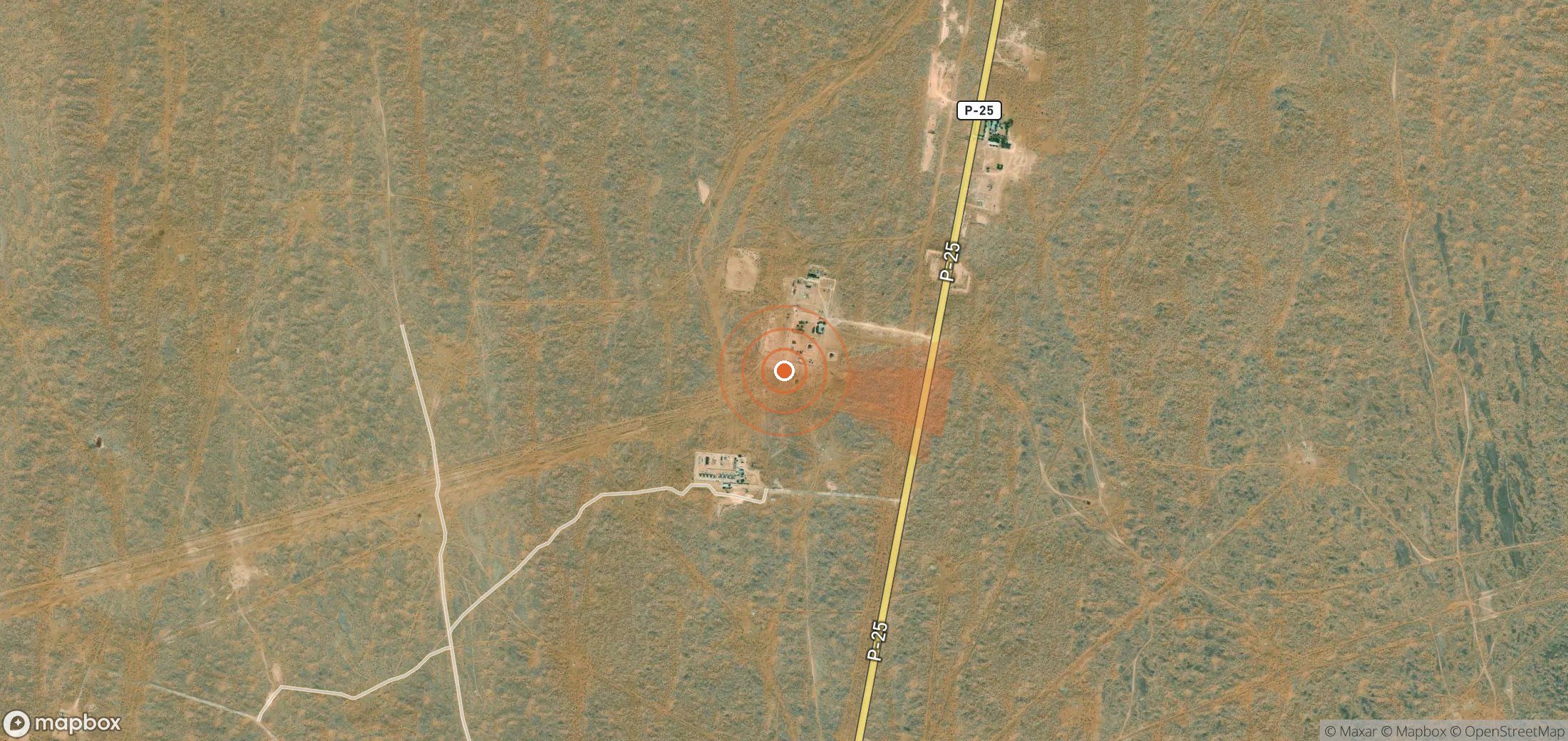 Mapa satelital de plumas de metano en Turkmenistán