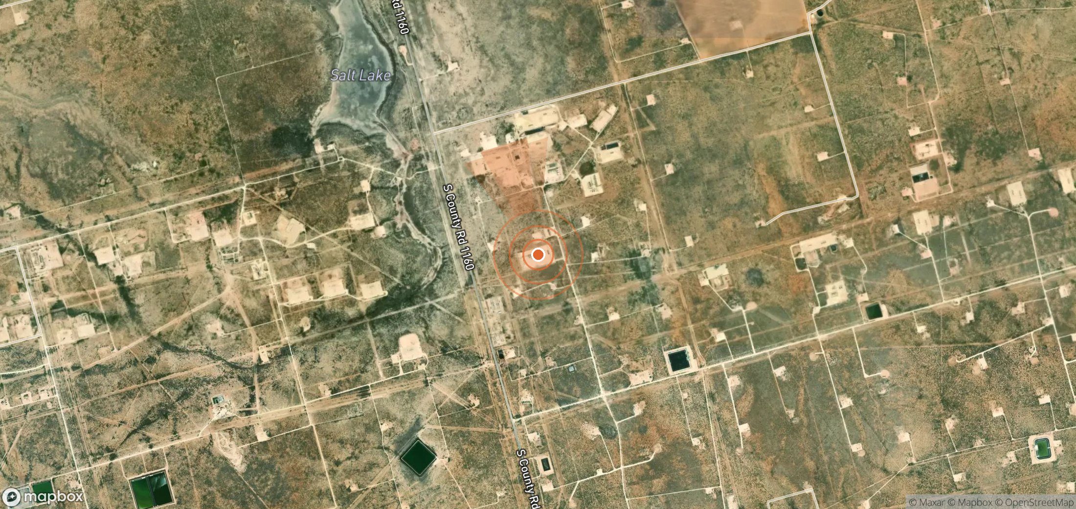 Satellite map of methane plume locations in United States