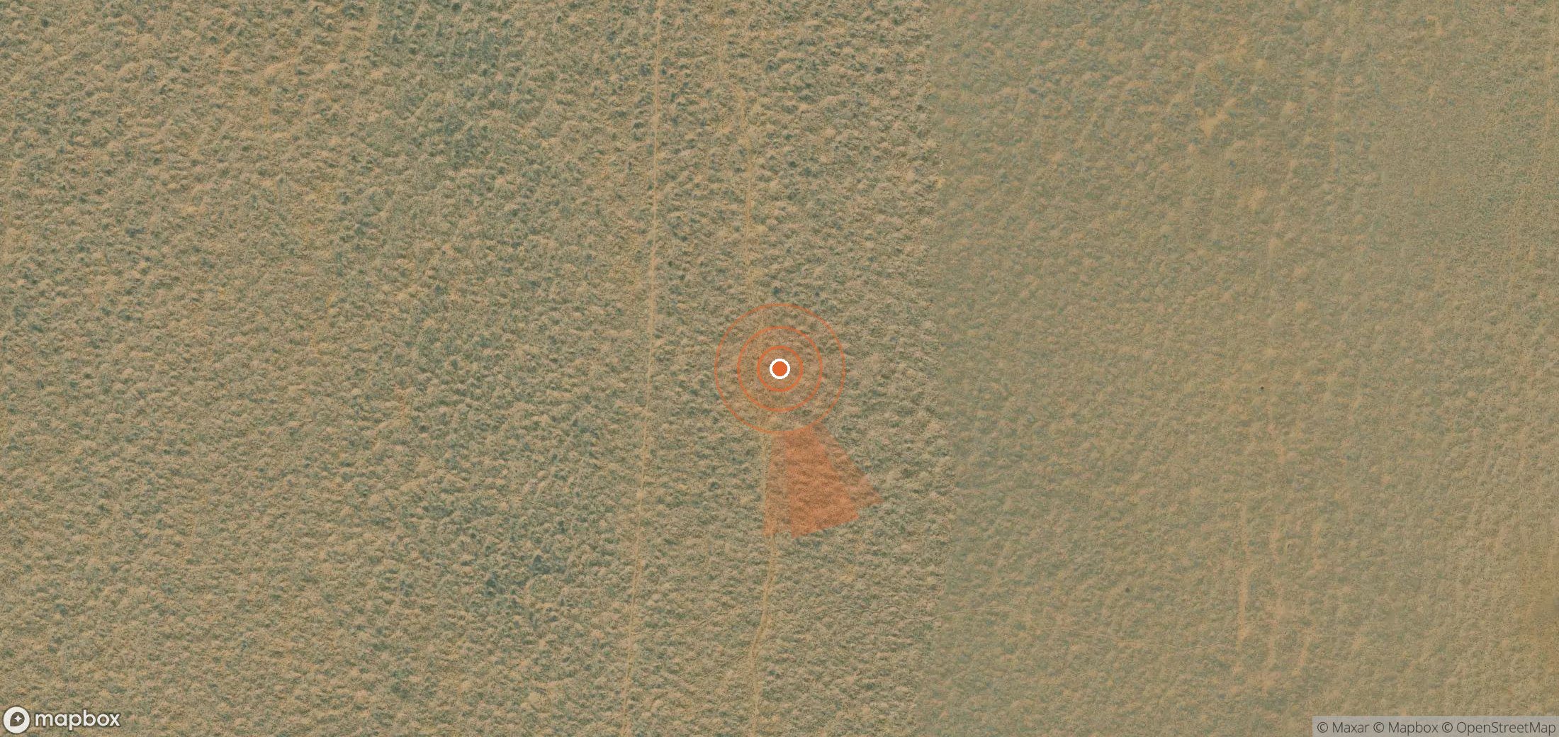 Mapa satelital de plumas de metano en Turkmenistán
