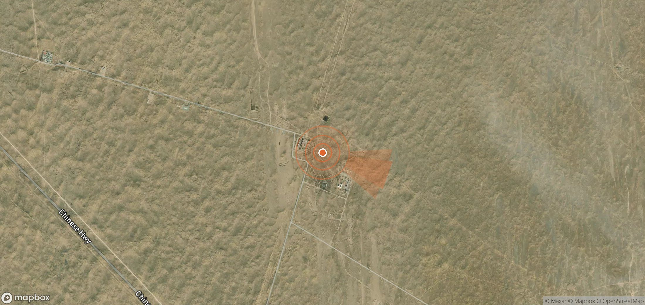 Satellite map of methane plume locations in Turkmenistan