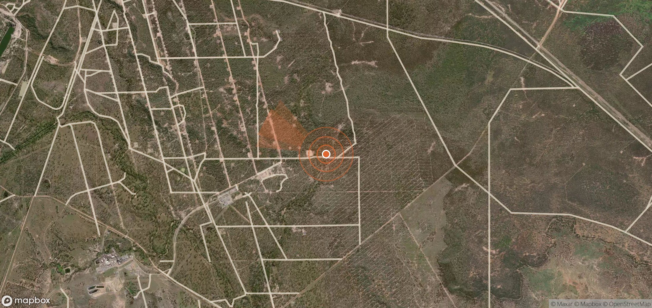 Satellite map of methane plume locations in Australia