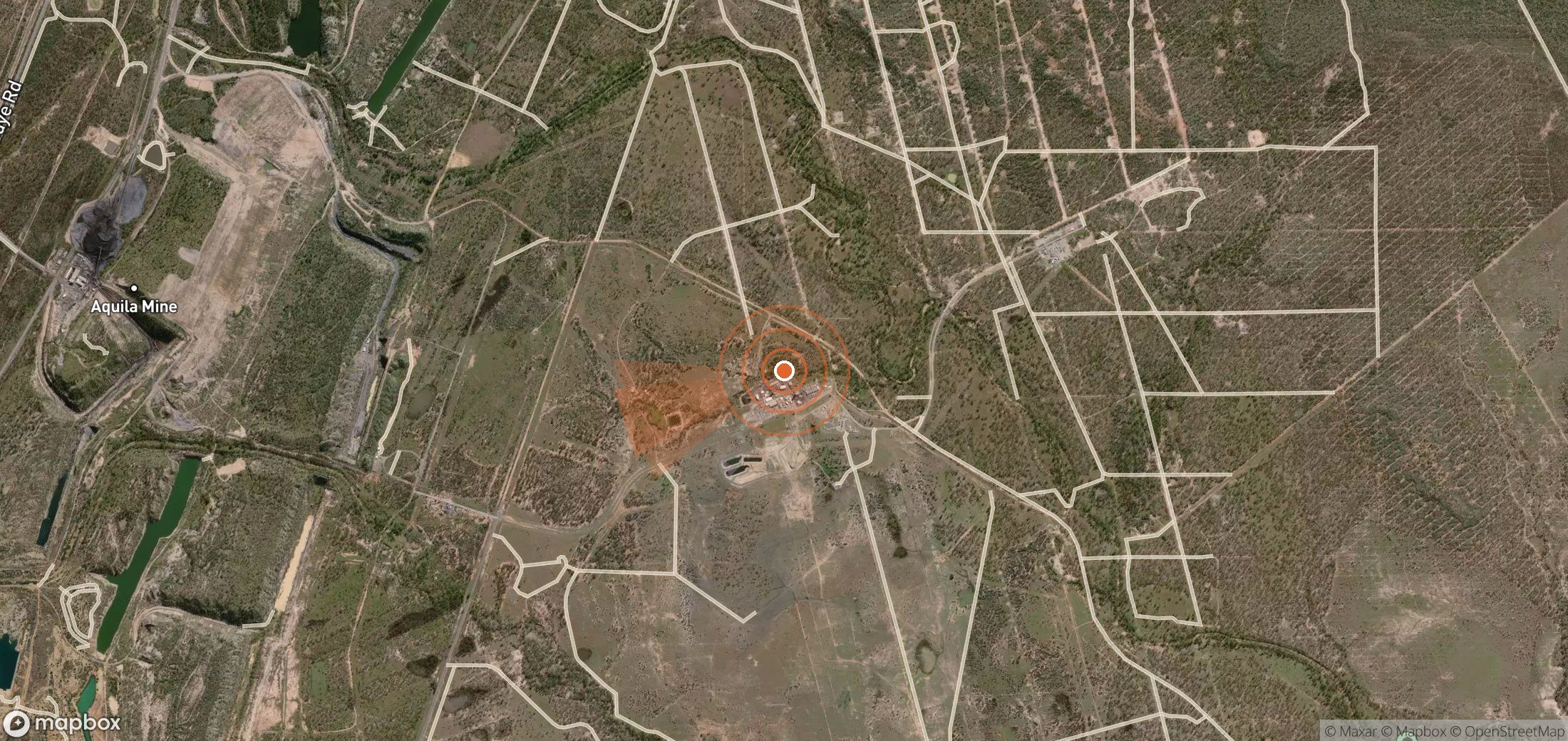 Mapa satelital de plumas de metano en Australia