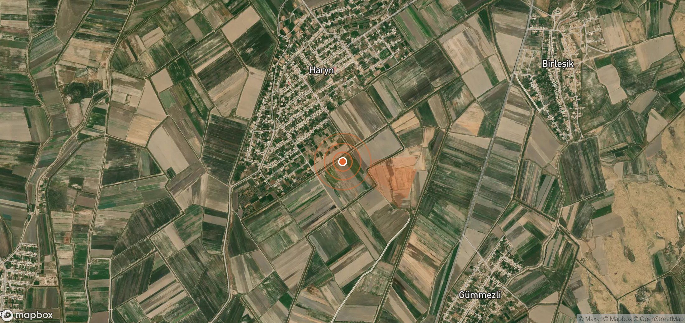 Satellite map of methane plume locations in Turkmenistan
