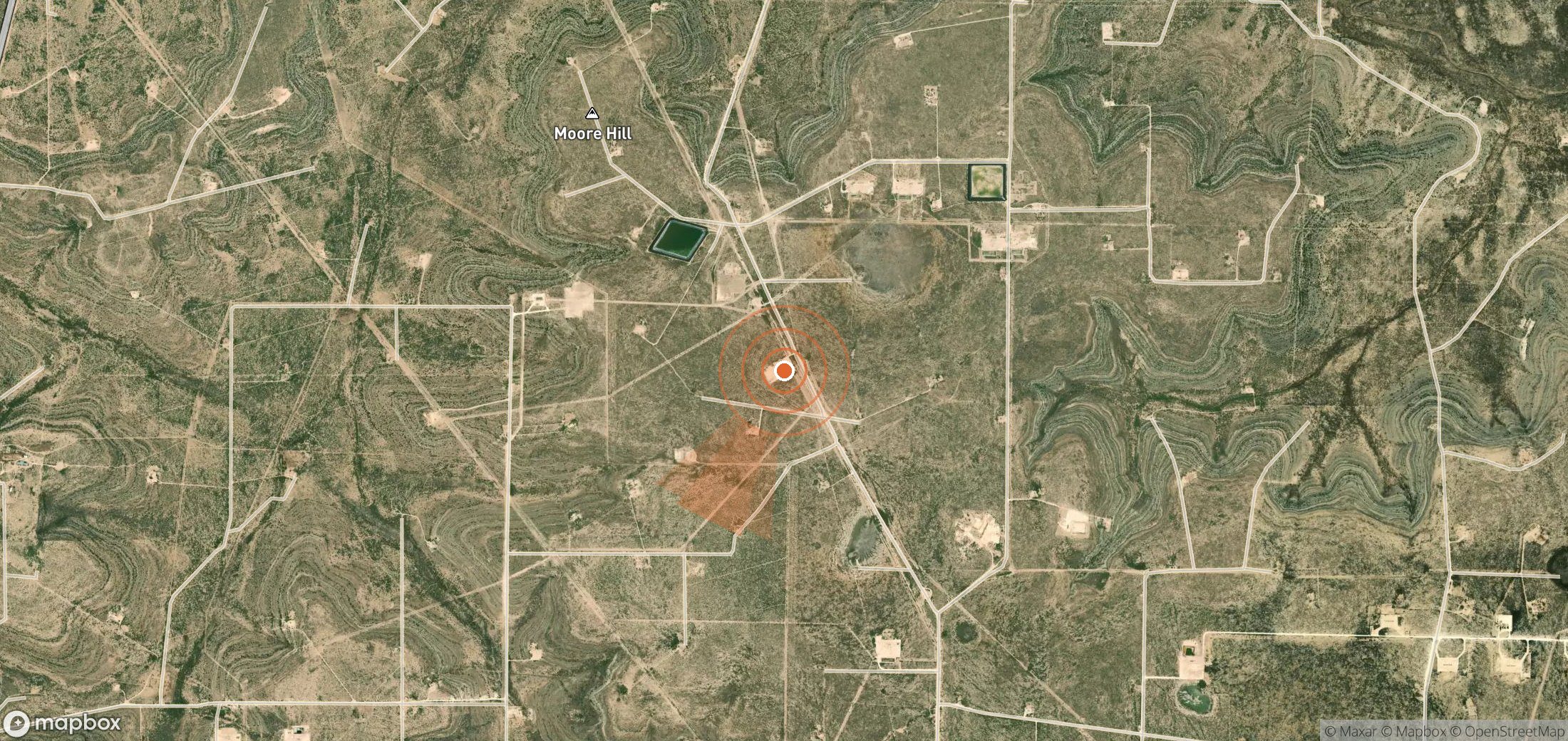 Mapa satelital de plumas de metano en Estados Unidos