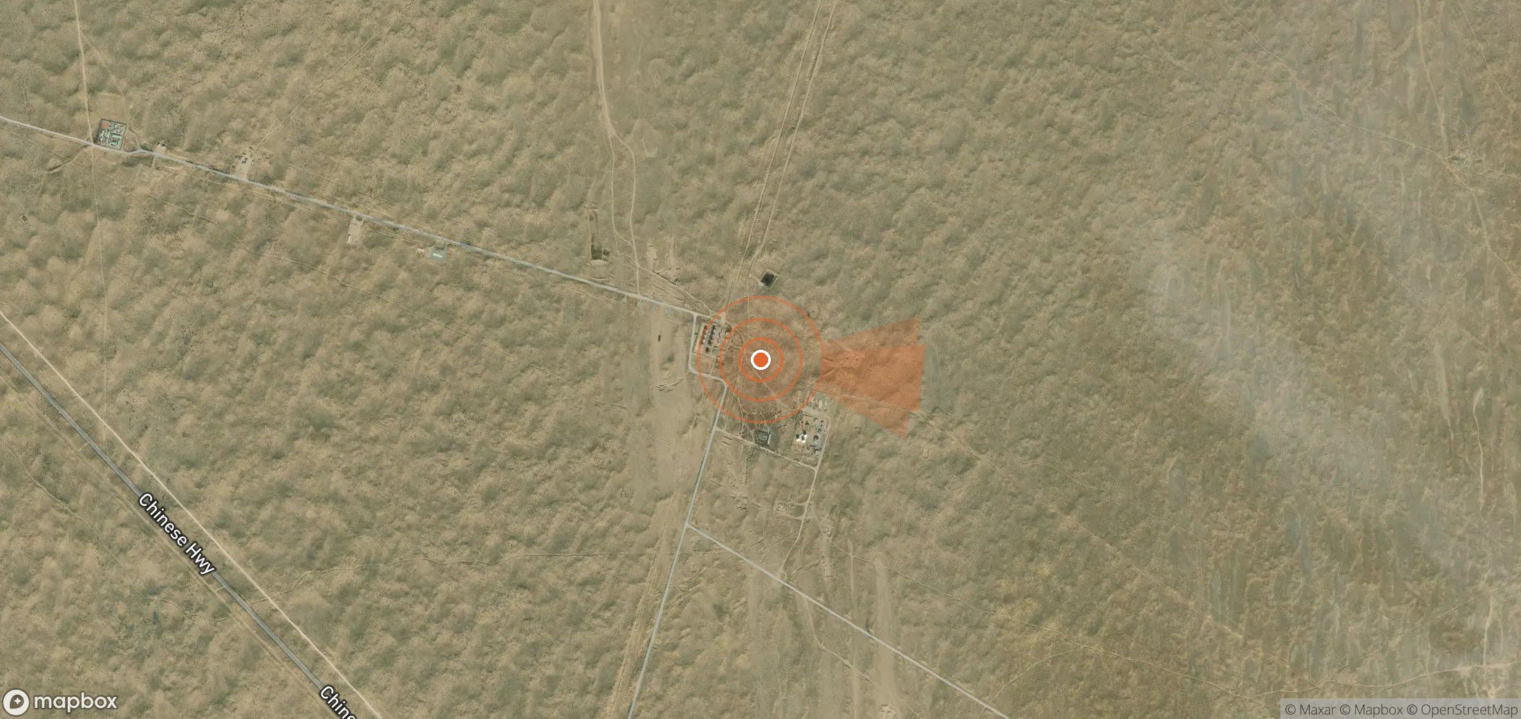 Satellite map of methane plume locations in Turkmenistan