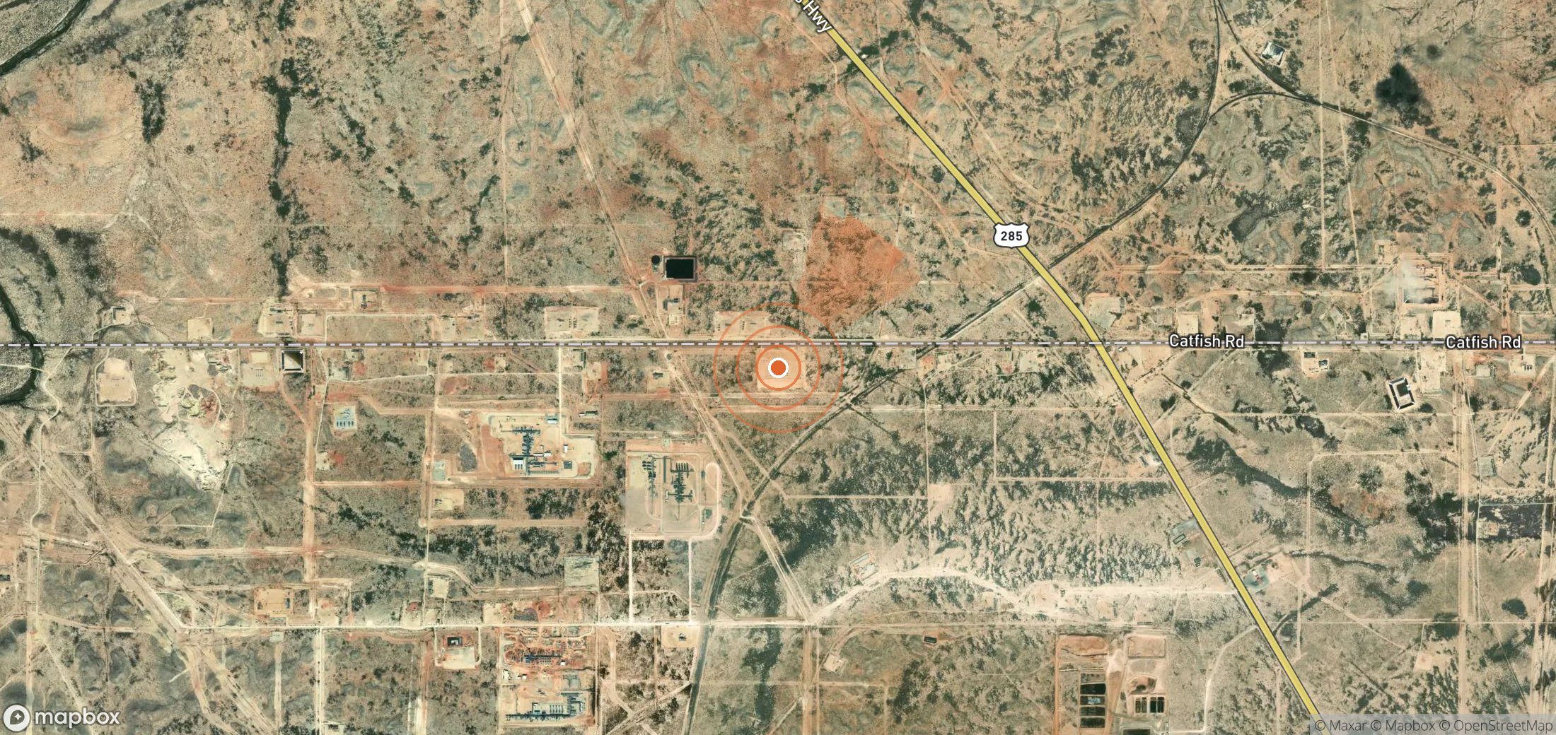 Mapa satelital de plumas de metano en Estados Unidos