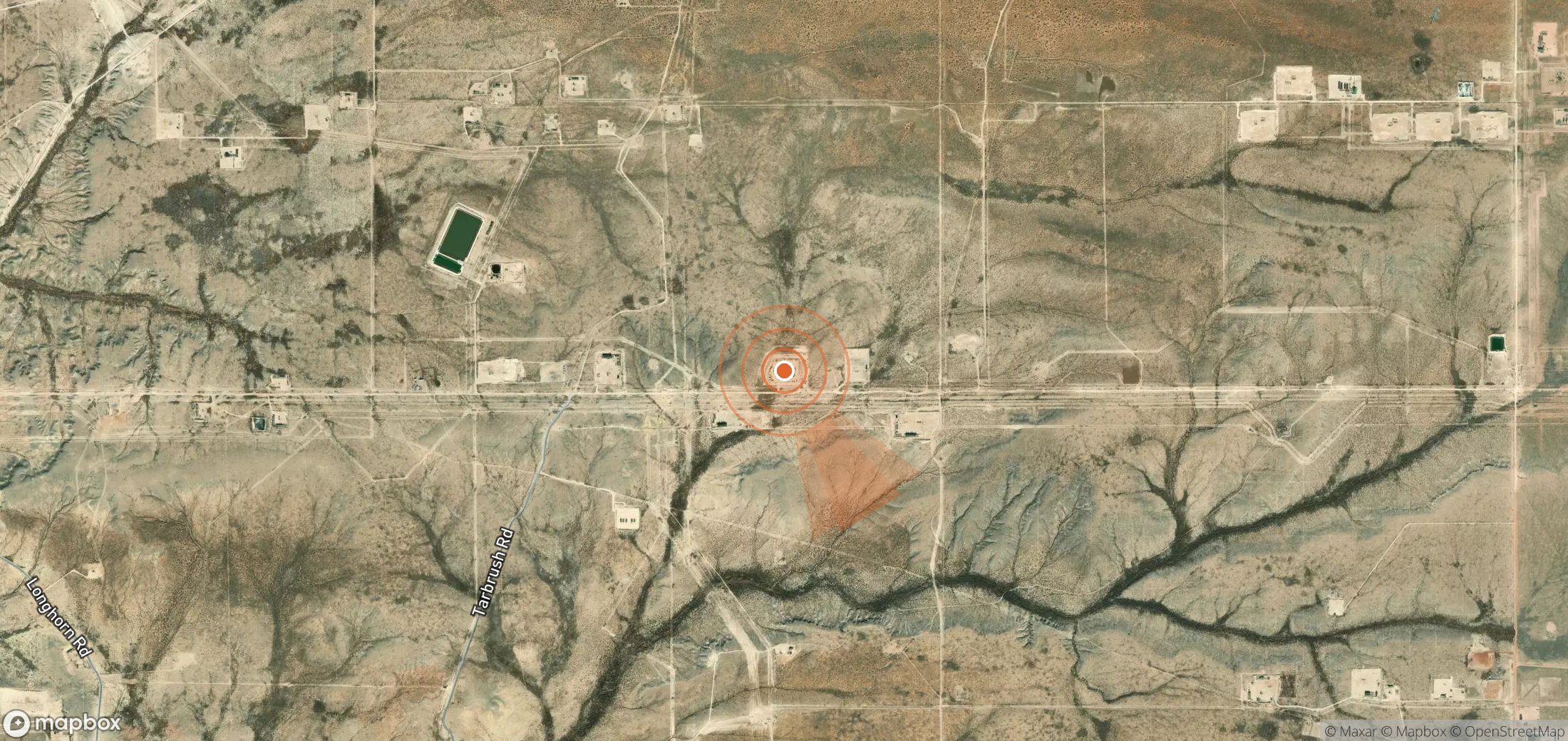 Satellite map of methane plume locations in United States