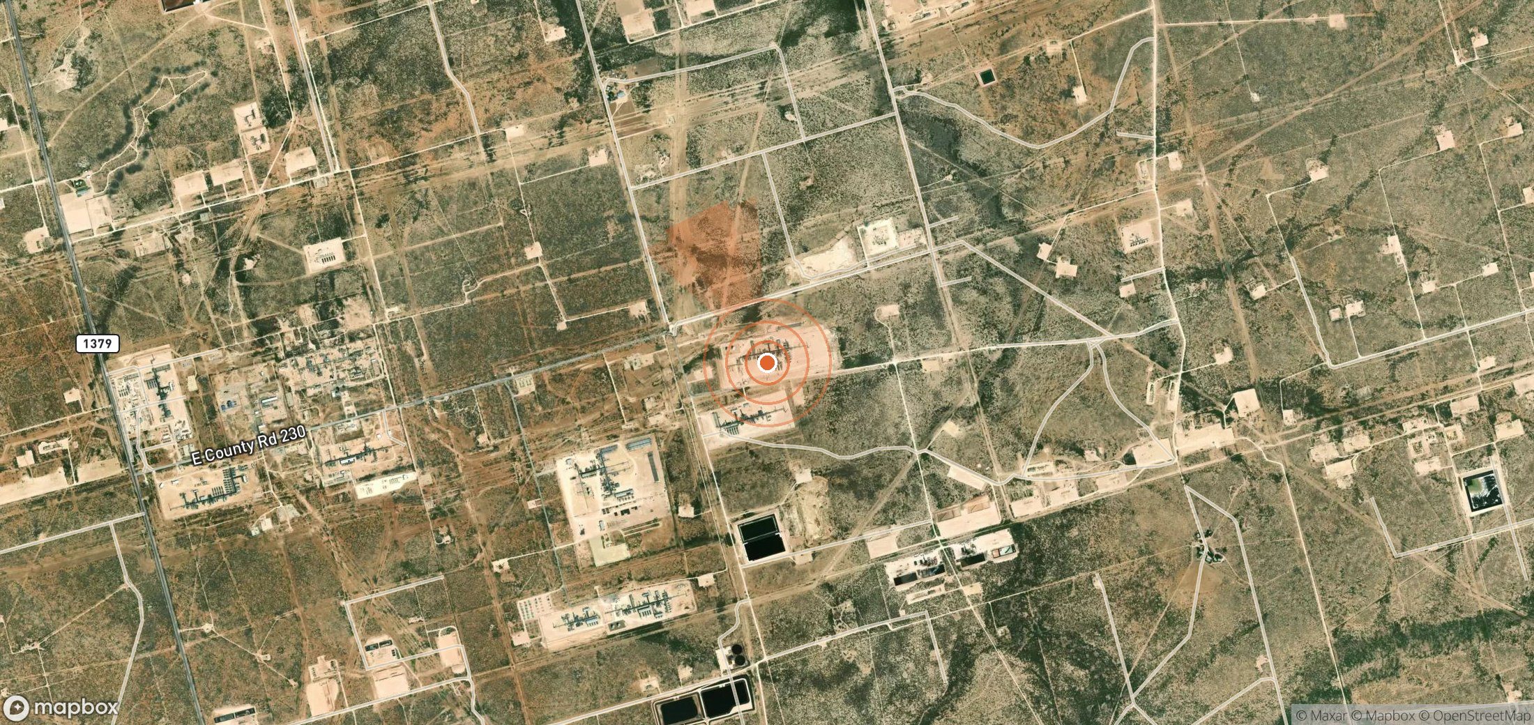 Mapa satelital de plumas de metano en Estados Unidos