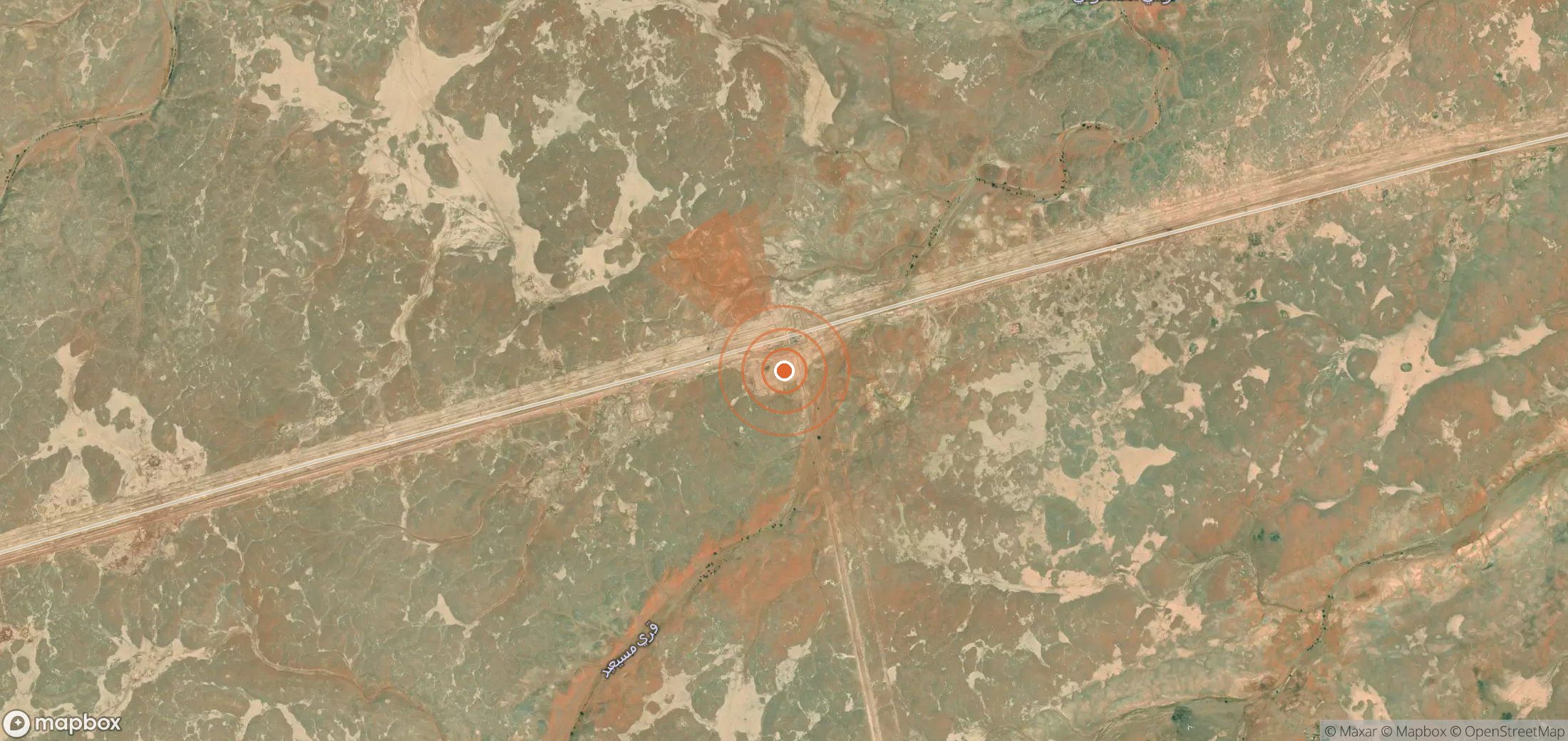 Mapa satelital de plumas de metano en Arabia Saudí