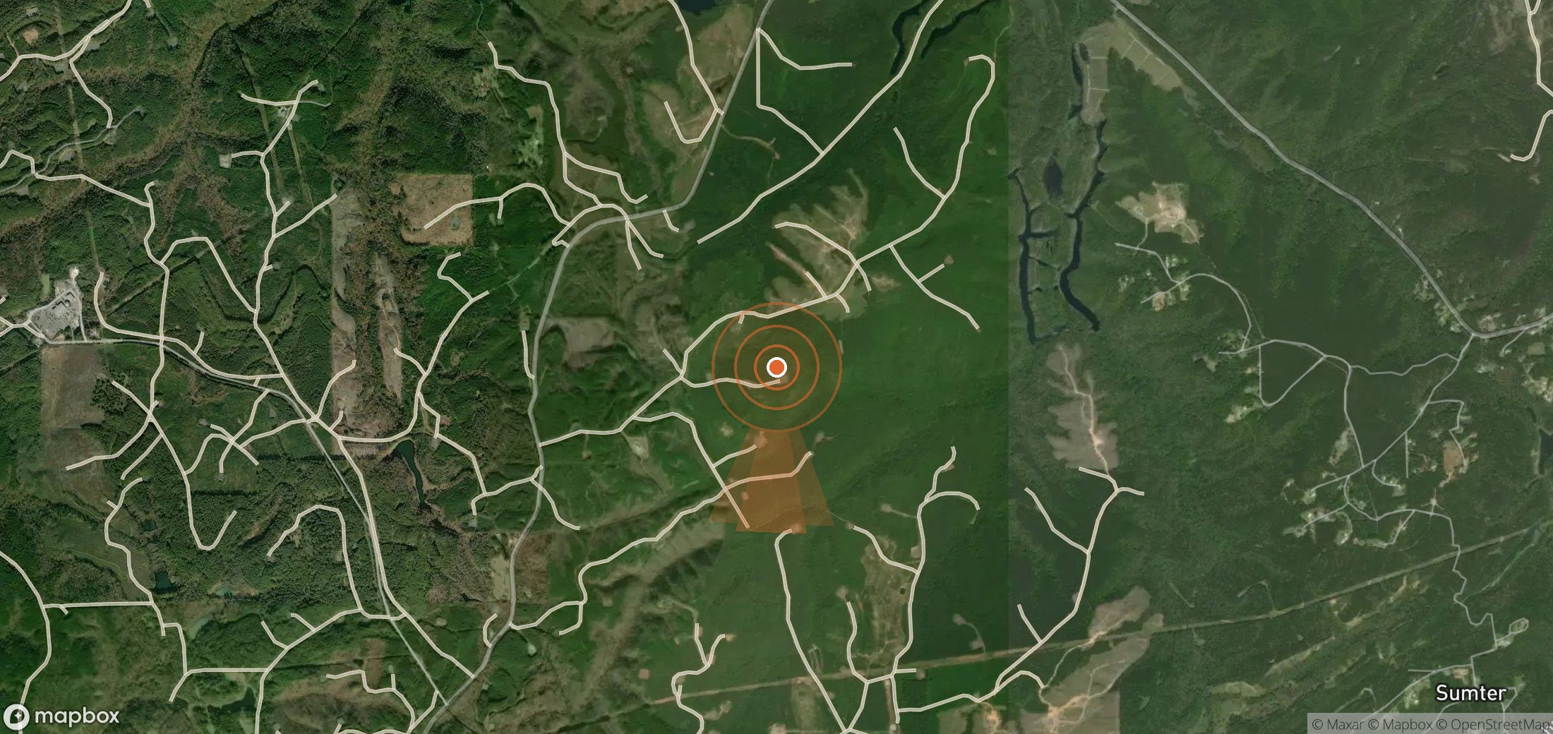 Satellite map of methane plume locations in United States