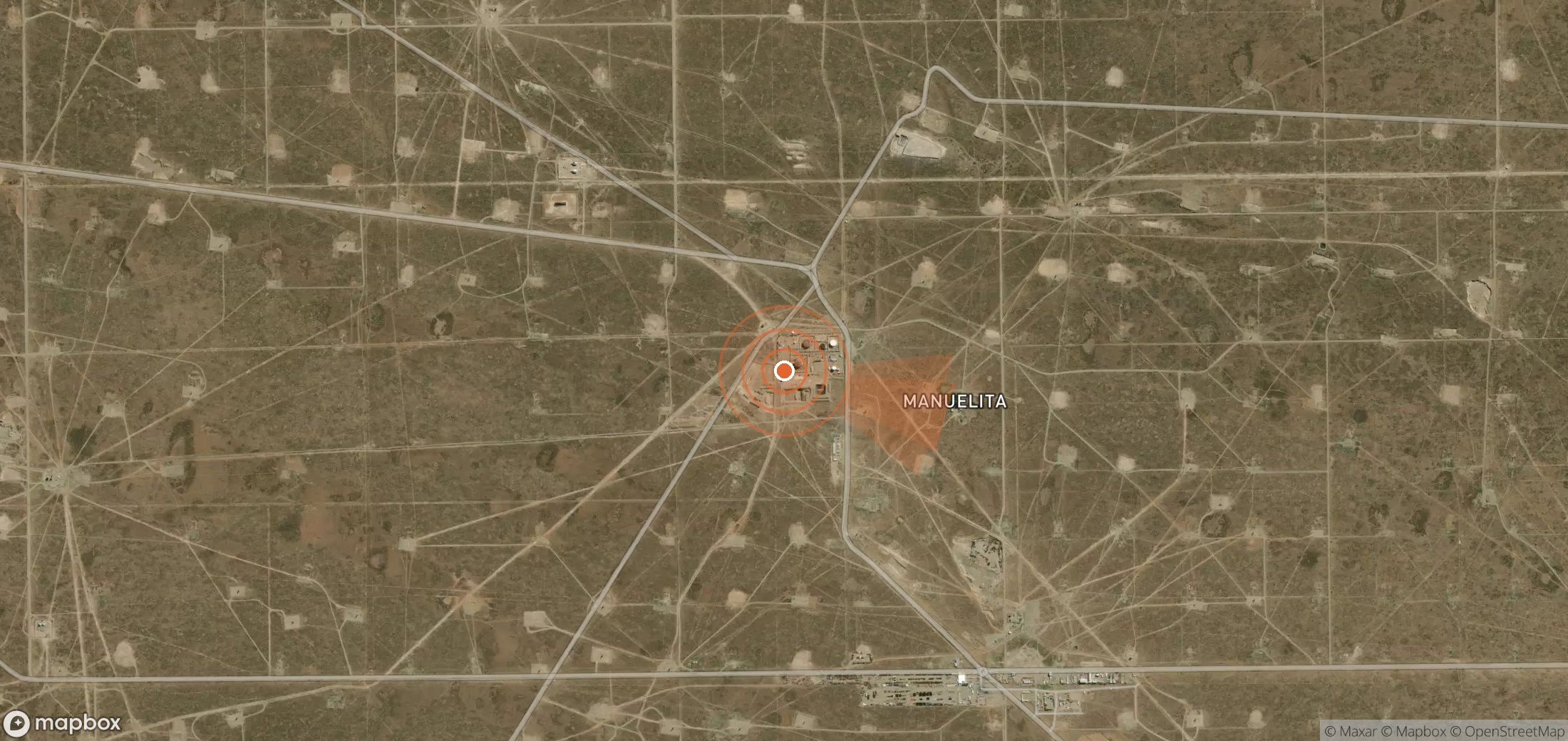 Mapa satelital de plumas de metano en Argentina