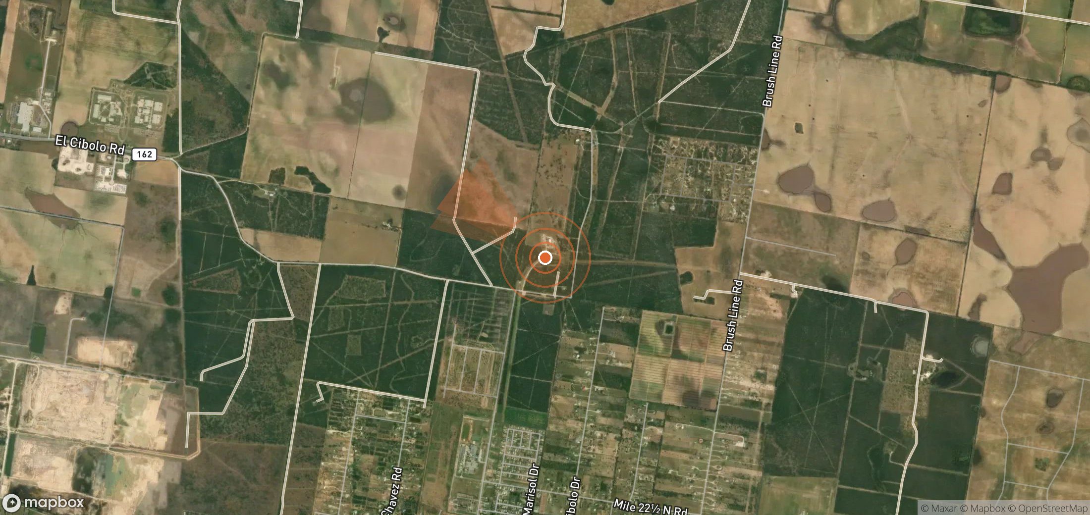 Satellite map of methane plume locations in United States