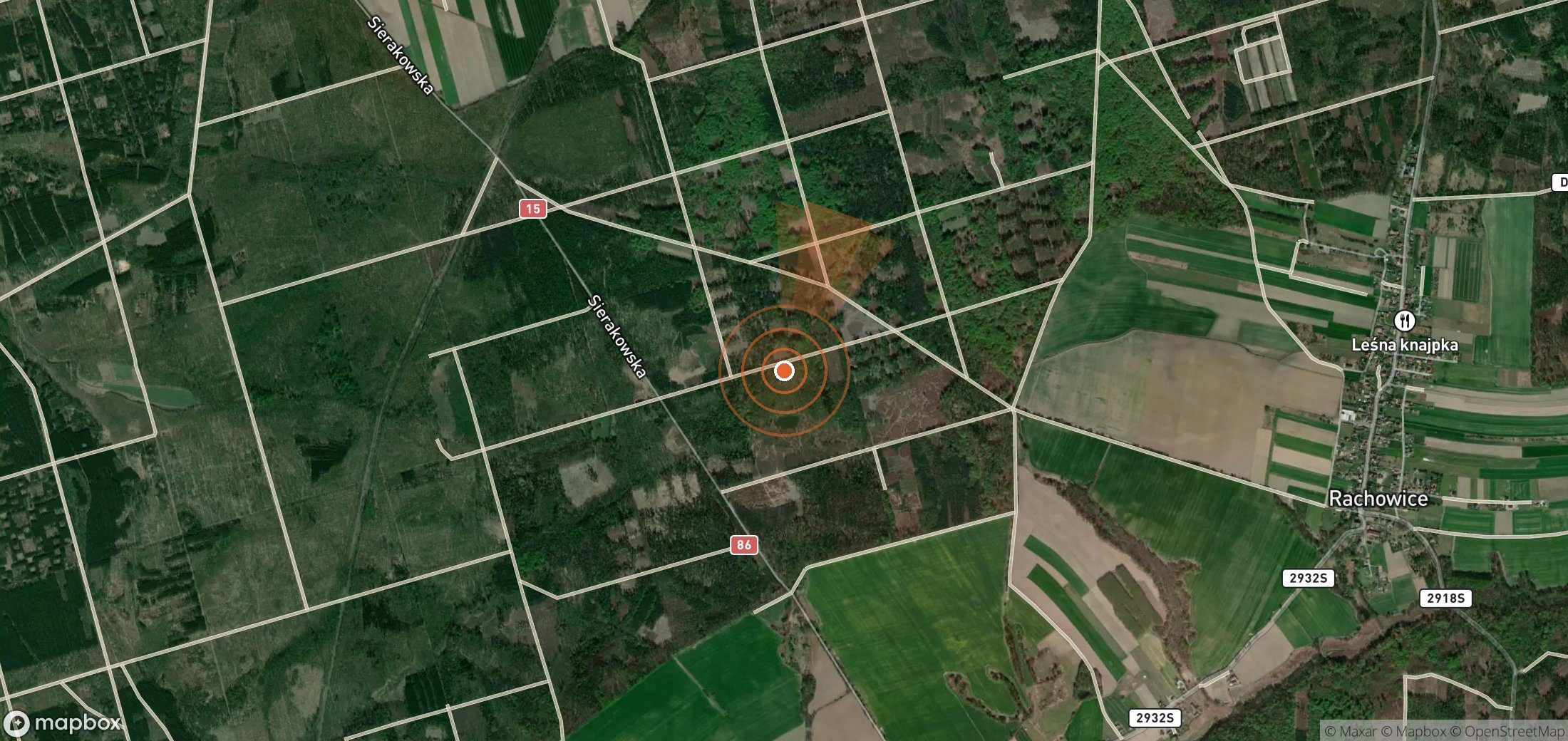 Satellite map of methane plume locations in Poland