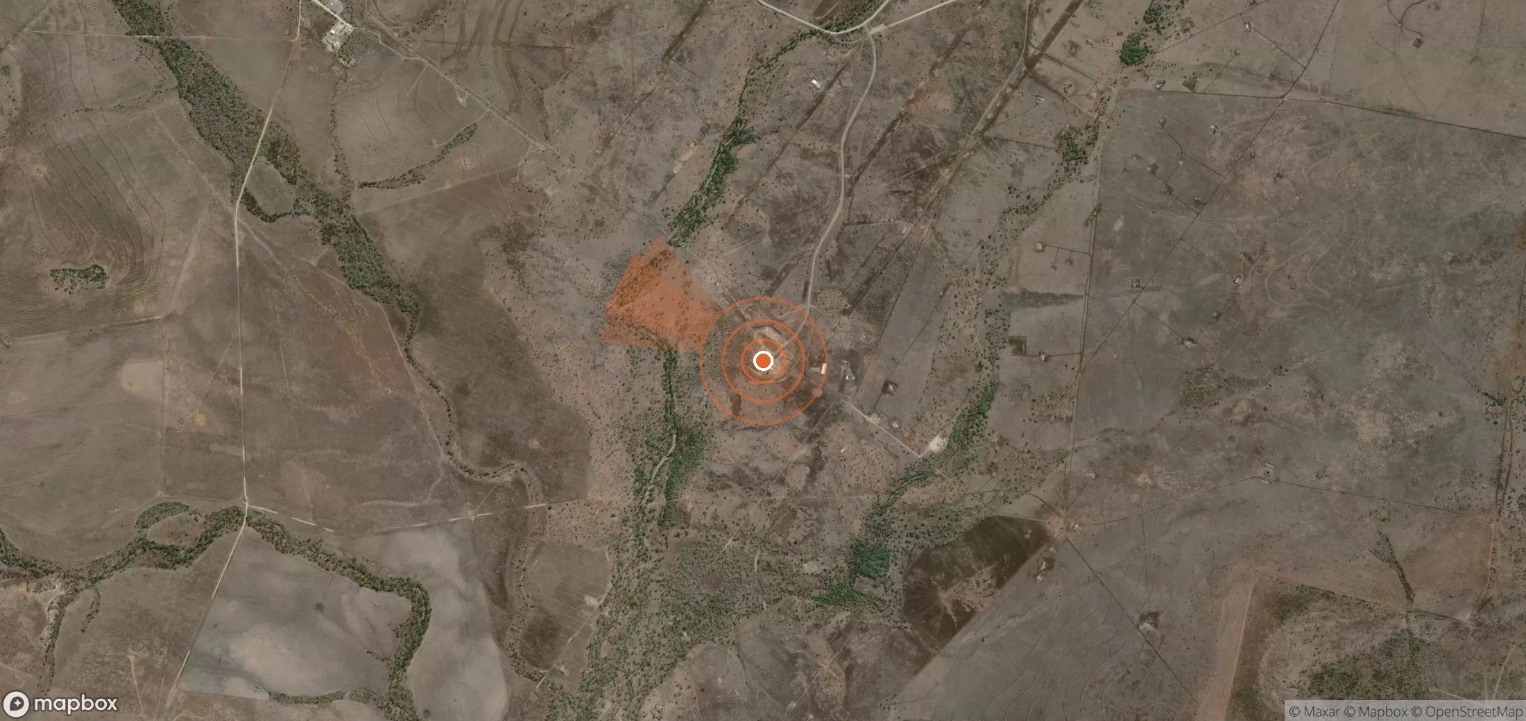 Satellite map of methane plume locations in Australia
