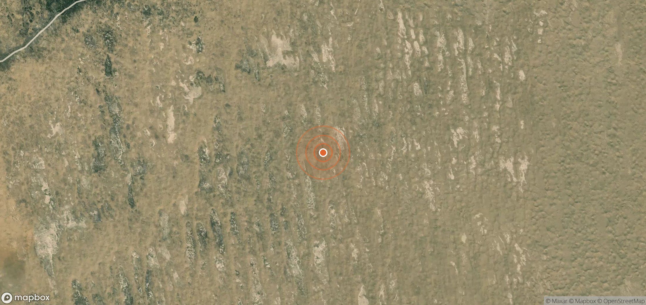 Mapa satelital de plumas de metano en Turkmenistán