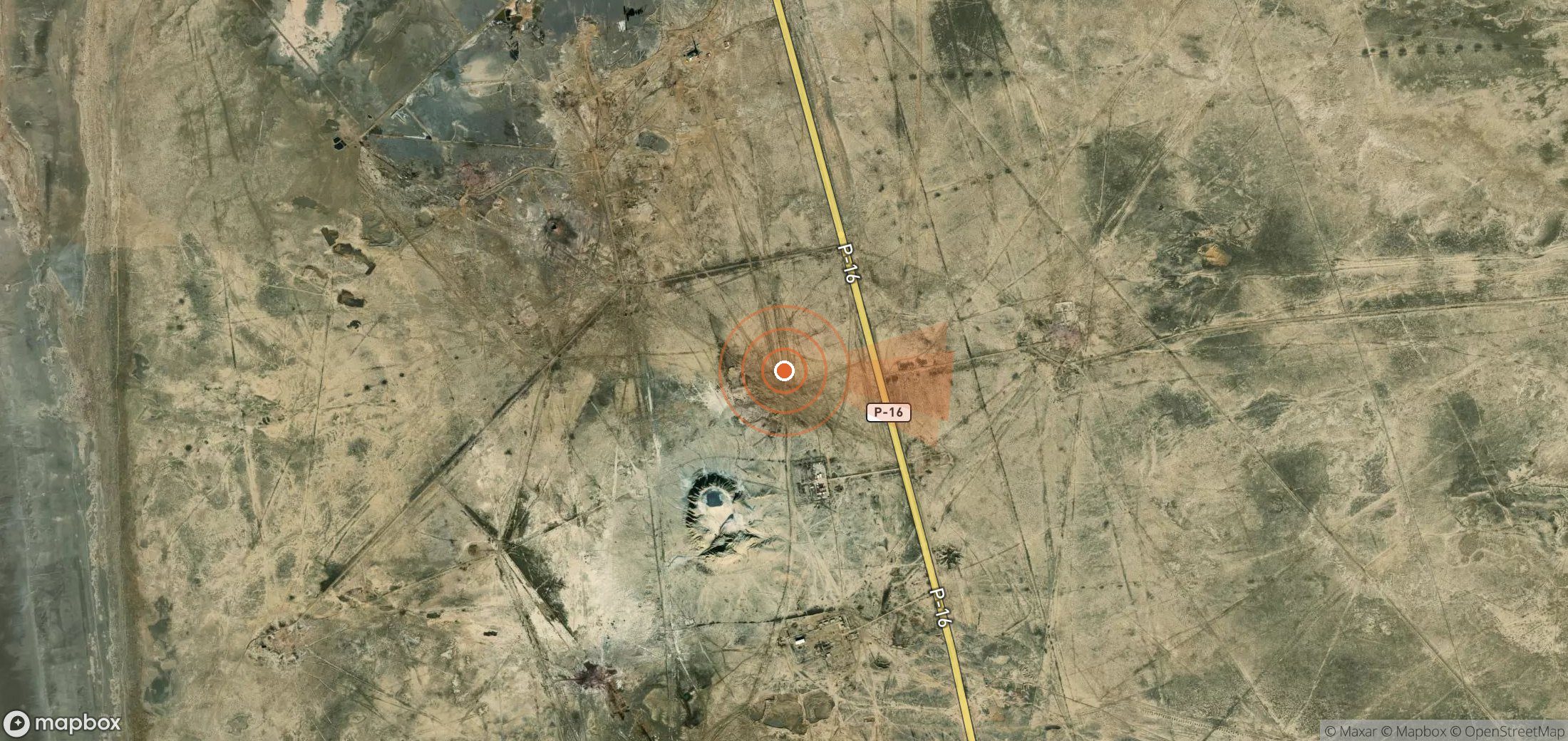 Mapa satelital de plumas de metano en Turkmenistán