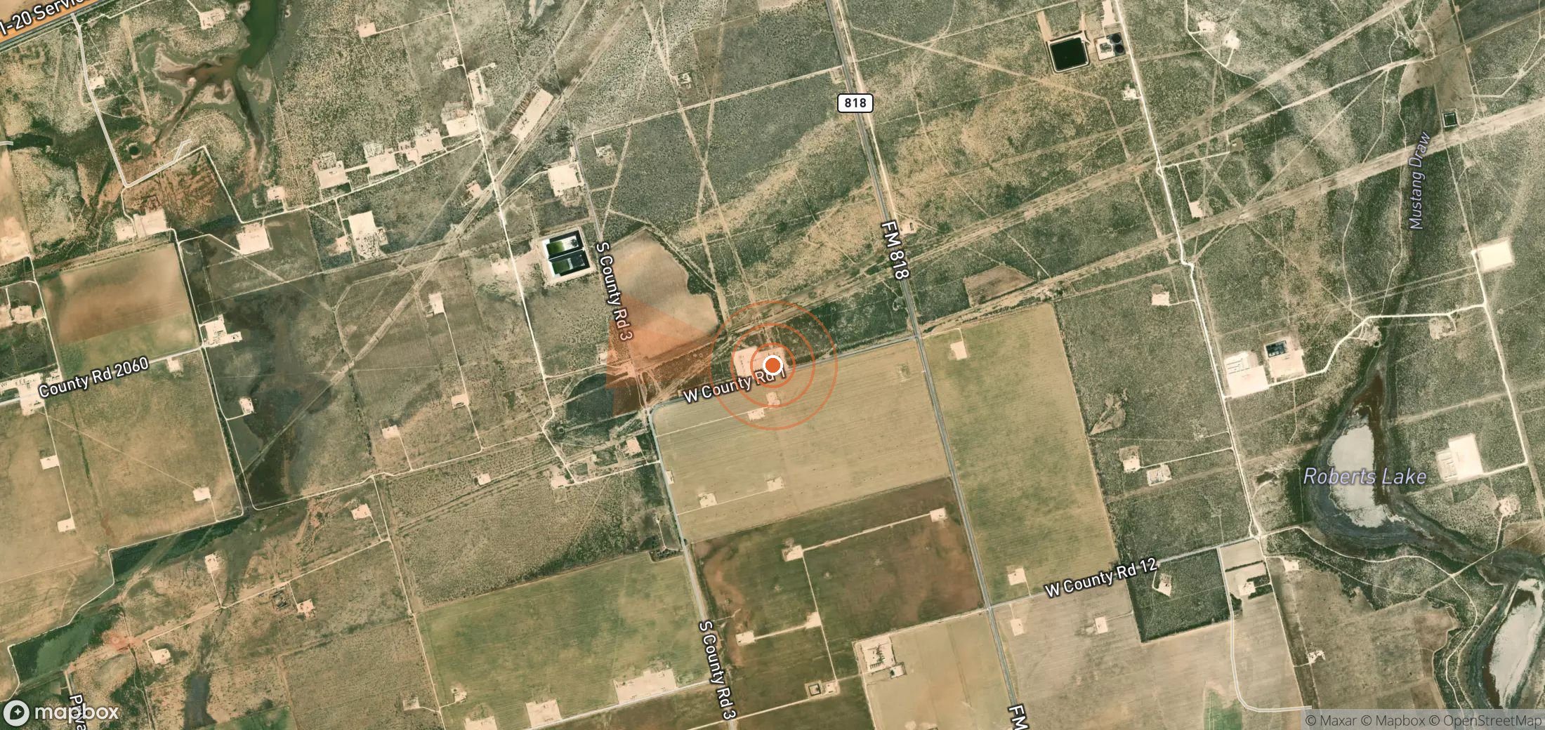 Mapa satelital de plumas de metano en Estados Unidos