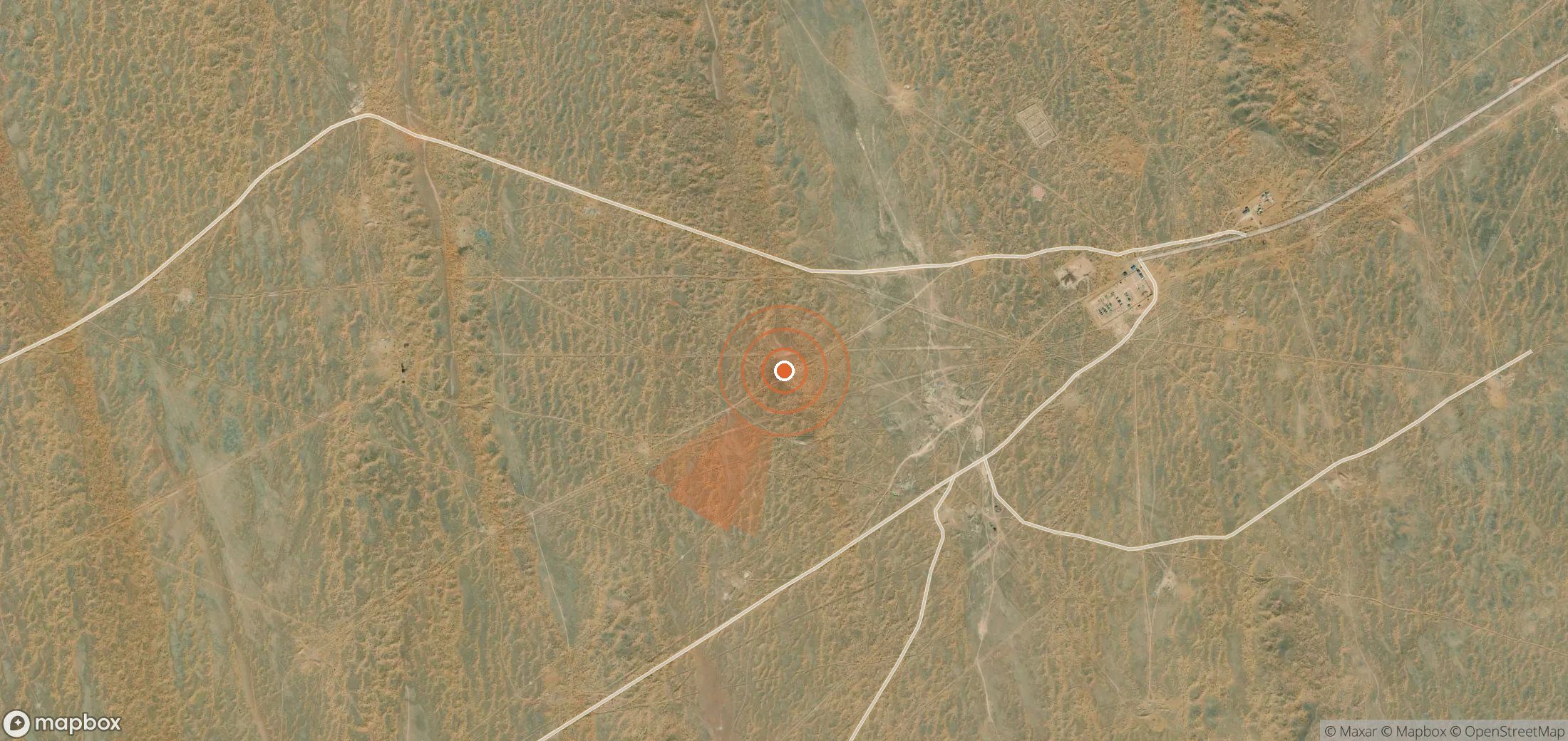 Mapa satelital de plumas de metano en Turkmenistán
